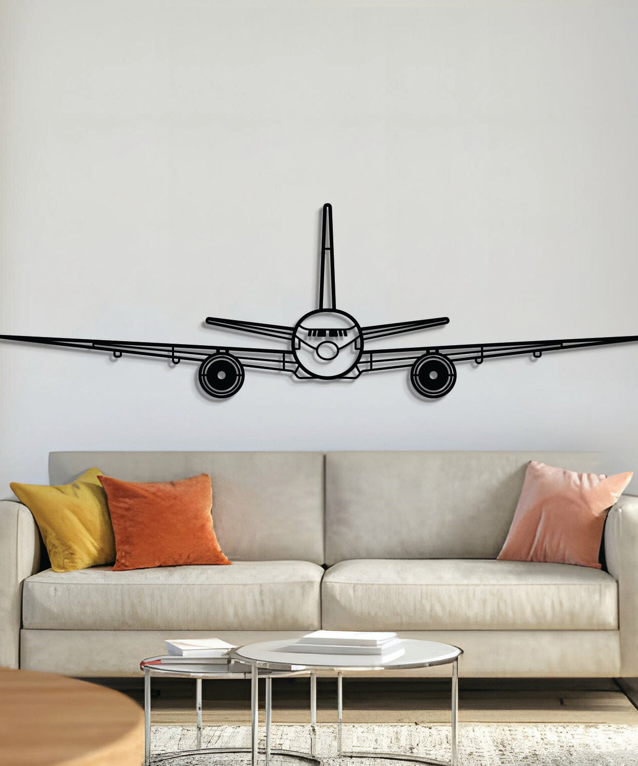777 Wanddekoration aus Metall (Flugzeug) – NCP0361