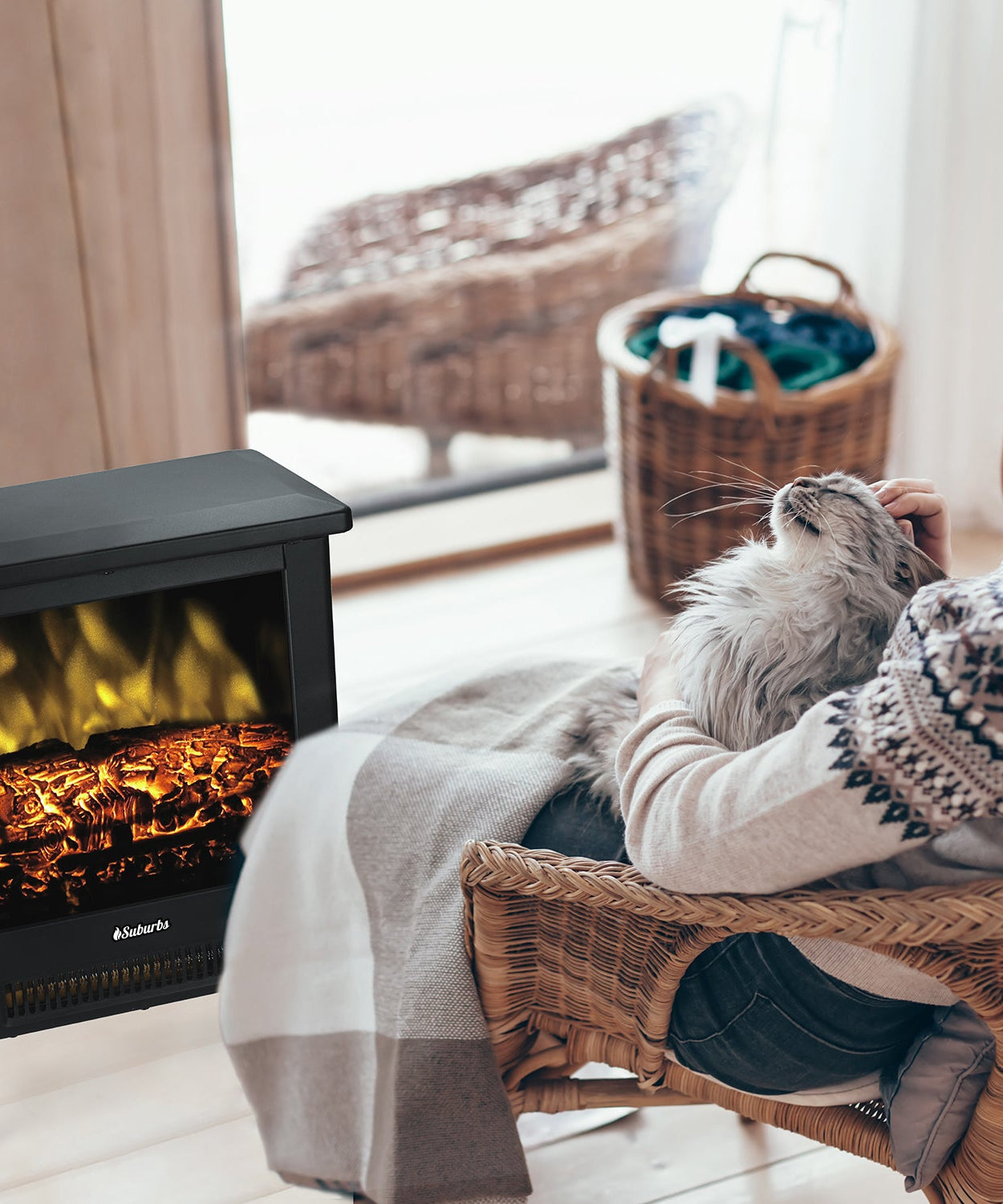 (Open Box) Suburbs TS17 Electric Fireplace Stove