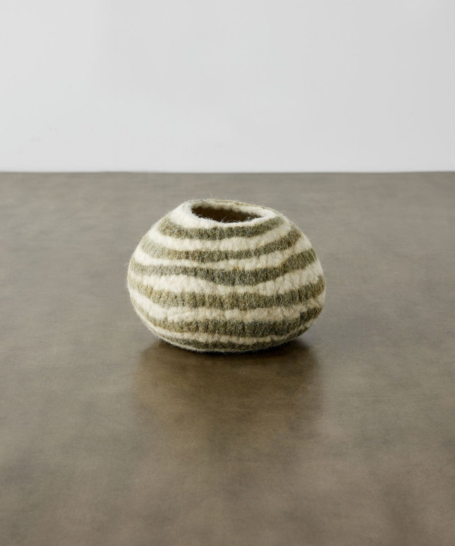 Olive Green Pathways Decorative Wool Ukhamba Bowl