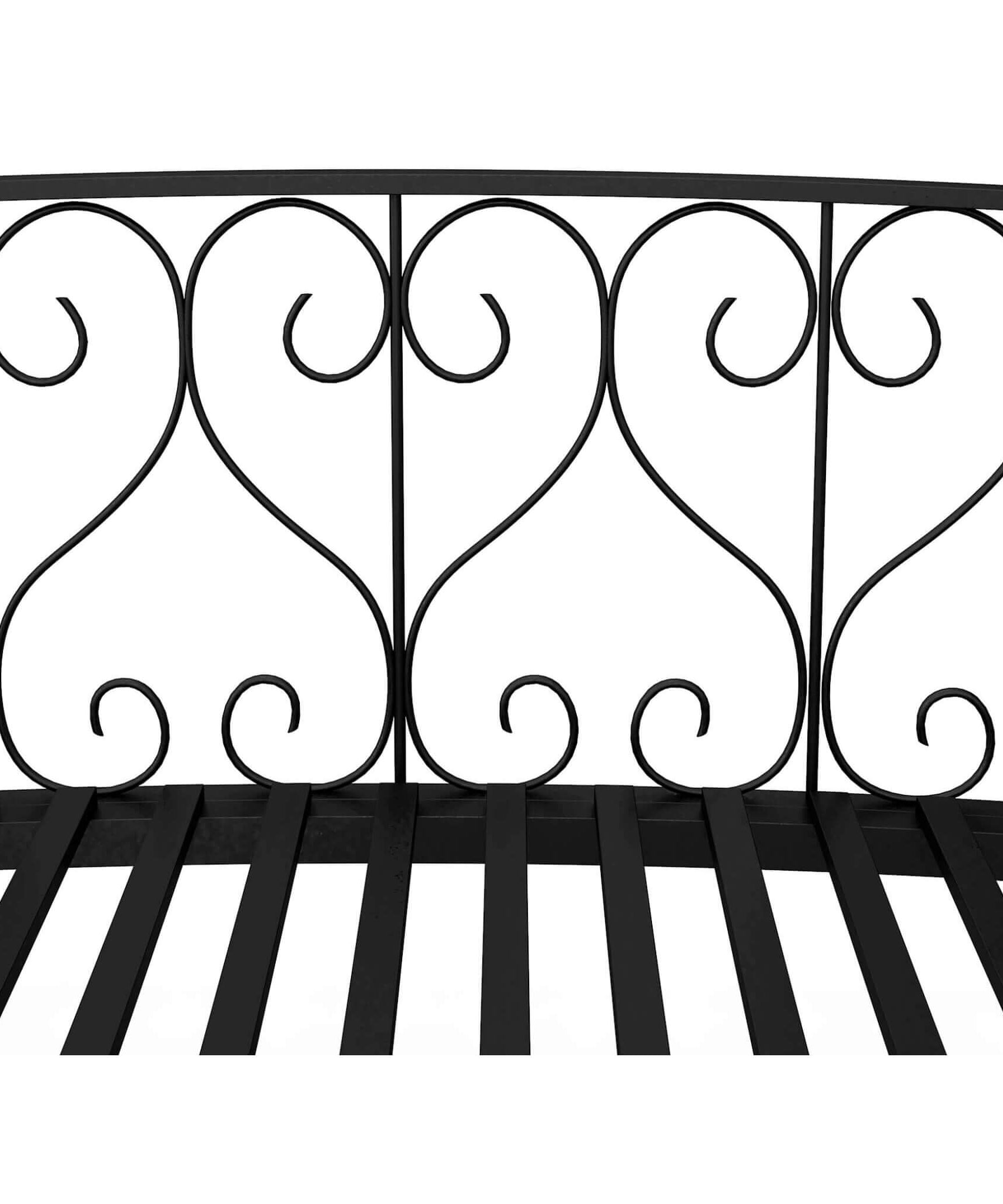 Alora 7FT Decorative Metal Arch Footbridge Garden Bridge With Safety Siderails (SAK53829)