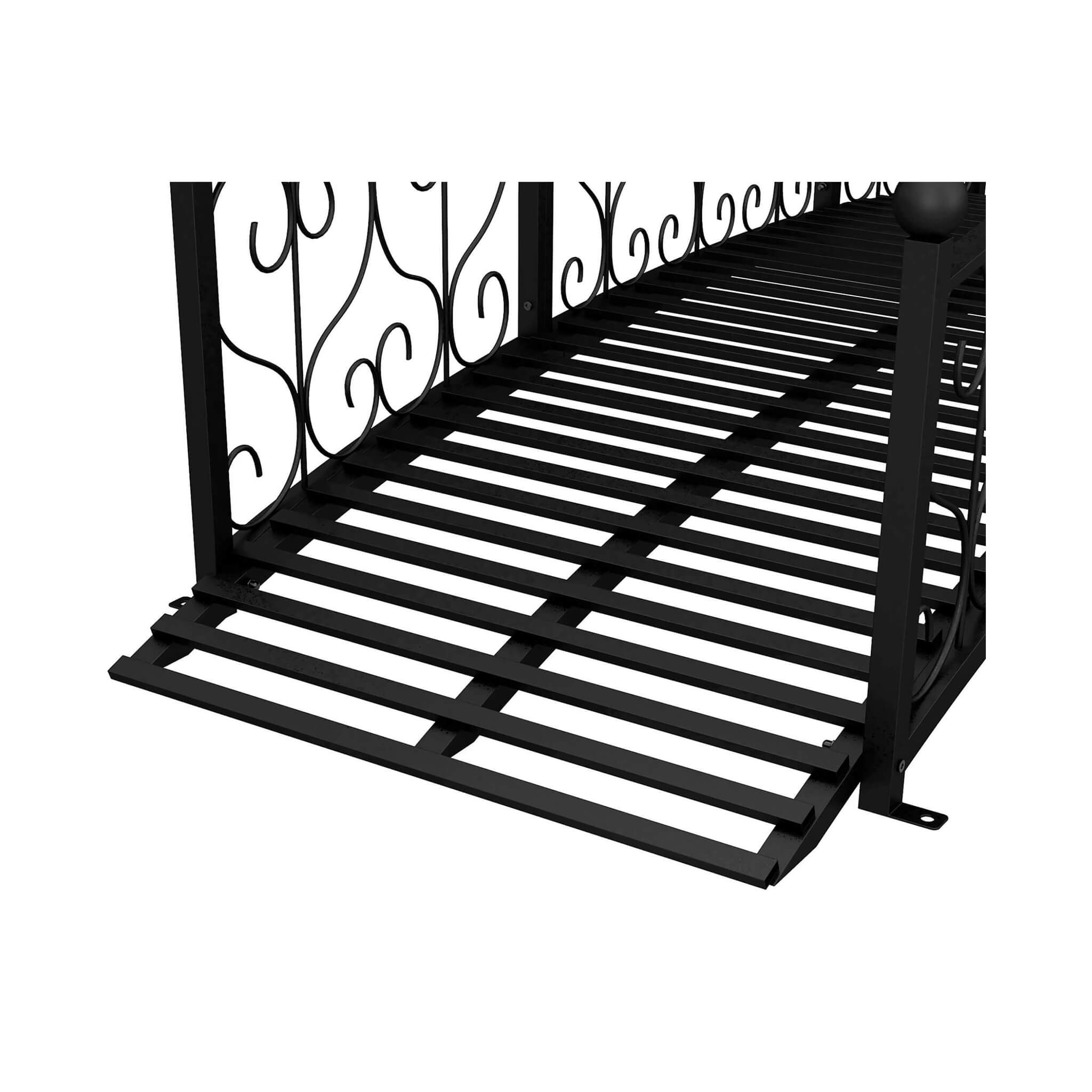Alora 7FT Decorative Metal Arch Footbridge Garden Bridge With Safety Siderails (SAK53829)