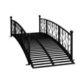 Alora 7FT Decorative Metal Arch Footbridge Garden Bridge With Safety Siderails (SAK53829)