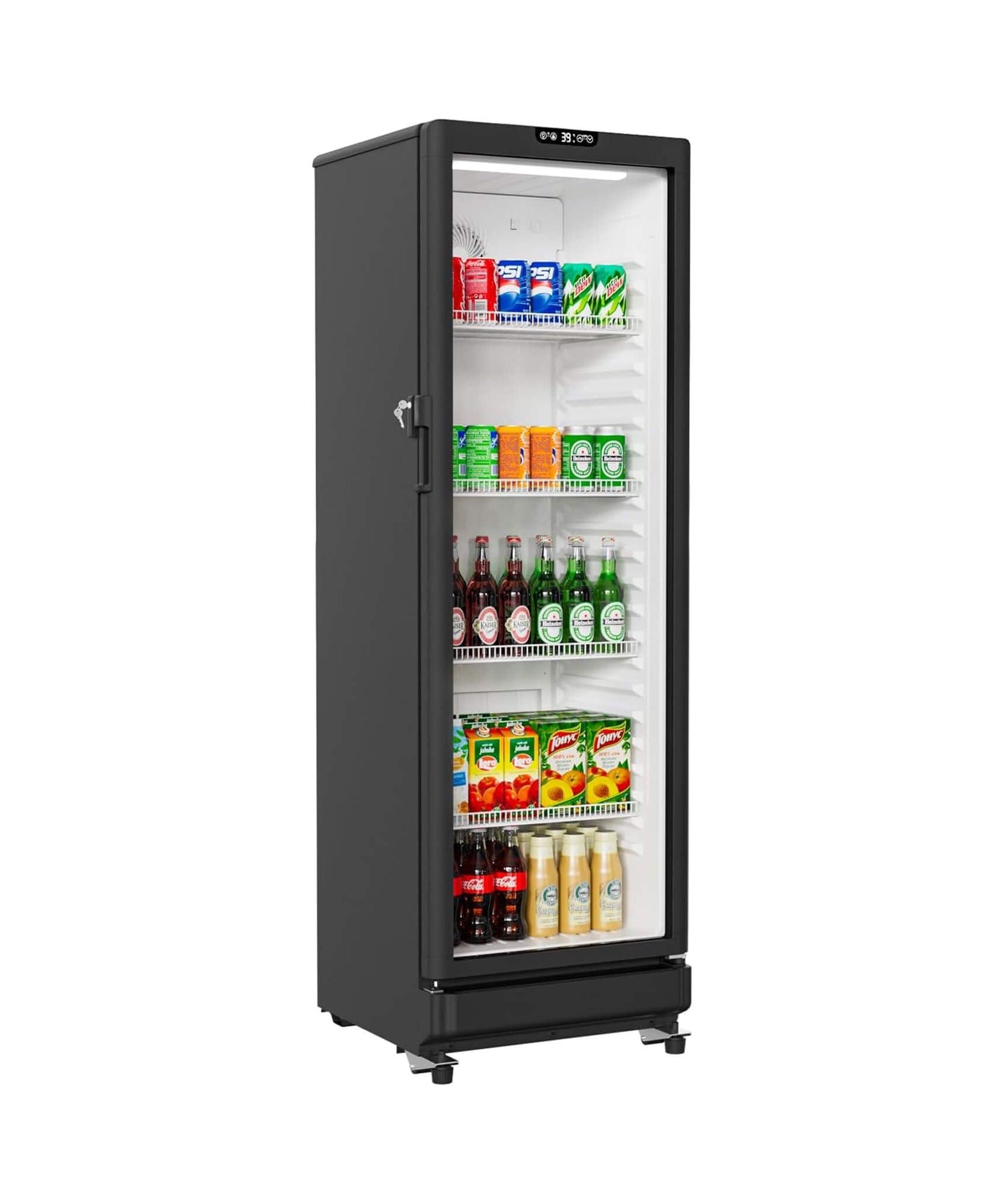 8.5 Cu.Ft Commercial Single Glass Door Beverage Merchandiser Refrigerator (SAK27946)