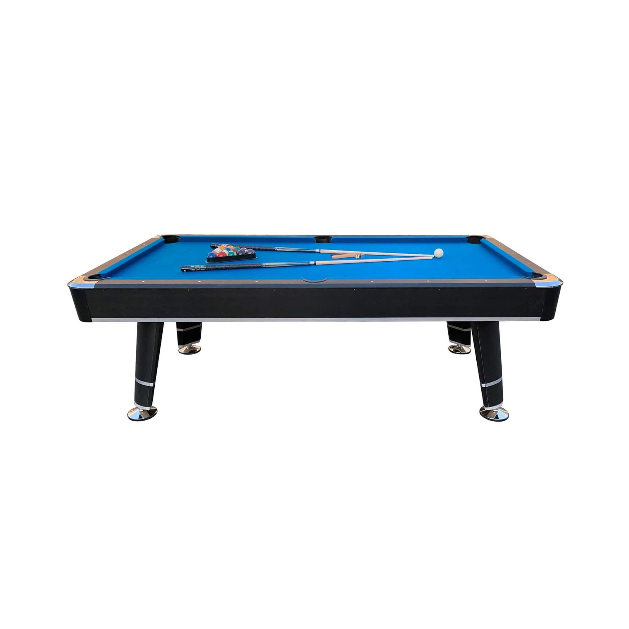 8-Foot Professional Blue Billiard Pool Table With Cues And Balls (SAK31628)