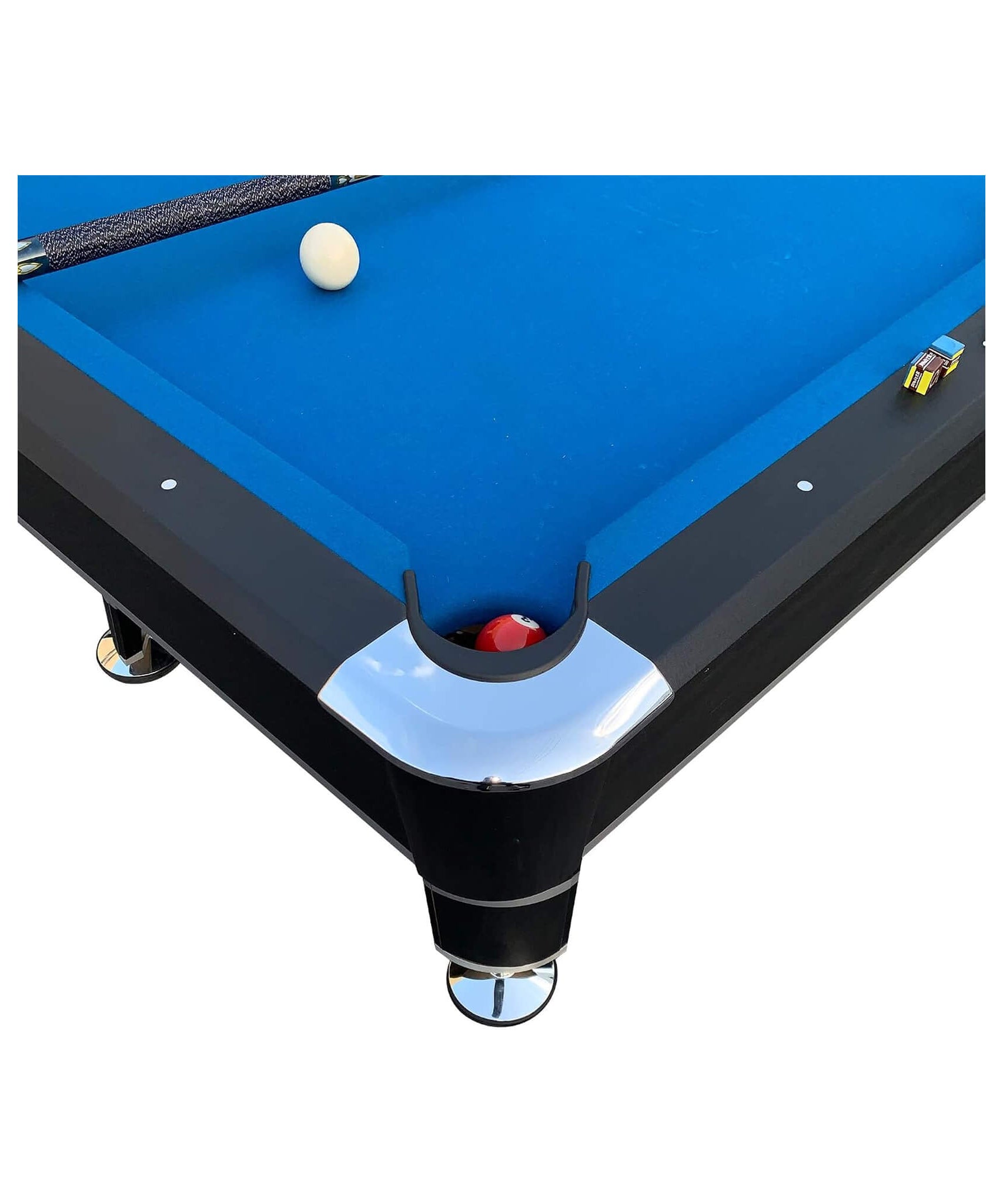 8-Foot Professional Blue Billiard Pool Table With Cues And Balls (SAK31628)
