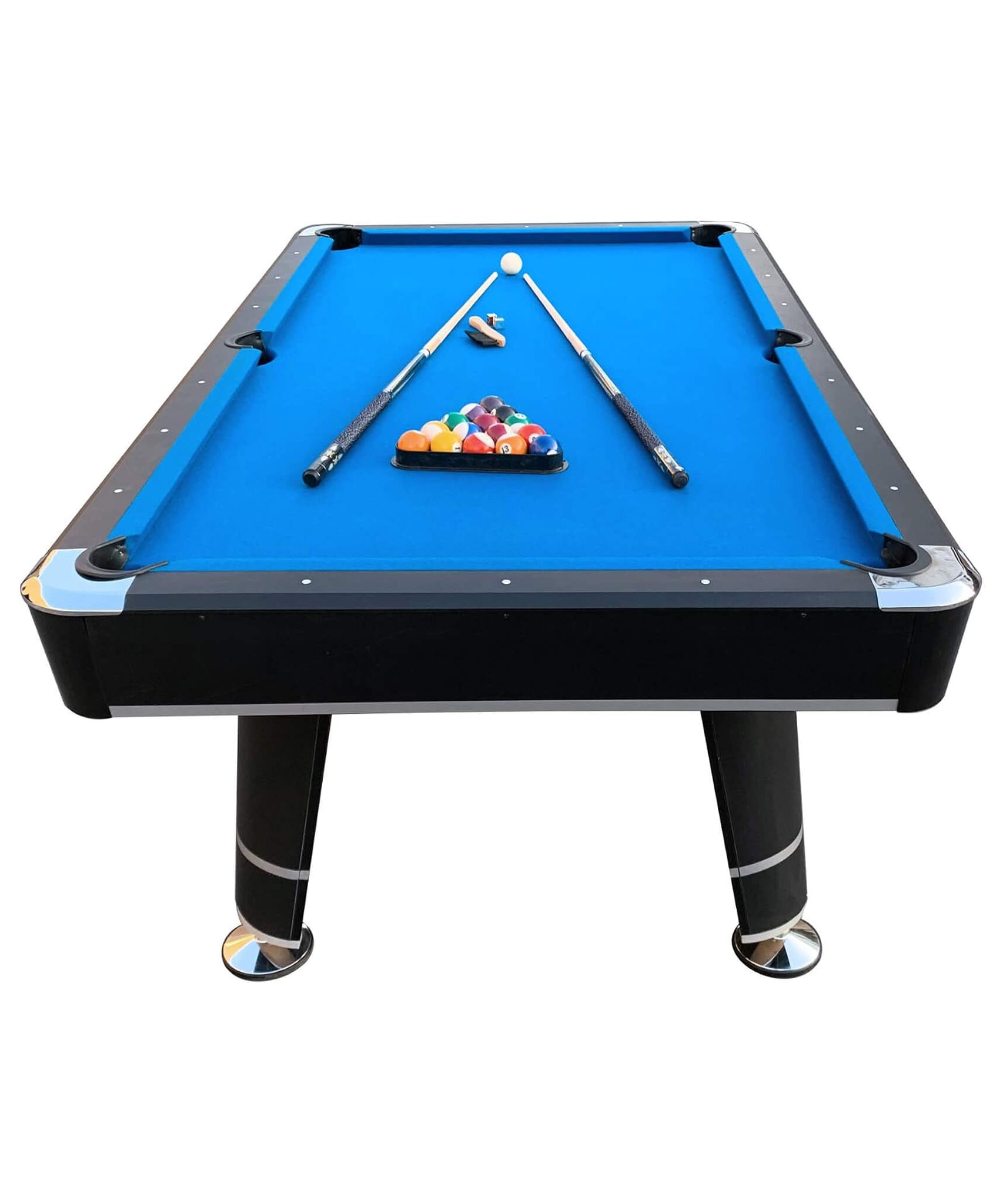 8-Foot Professional Blue Billiard Pool Table With Cues And Balls (SAK31628)