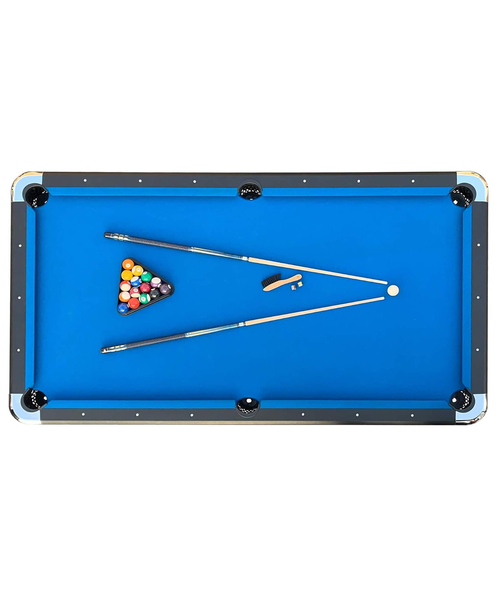 8-Foot Professional Blue Billiard Pool Table With Cues And Balls (SAK31628)