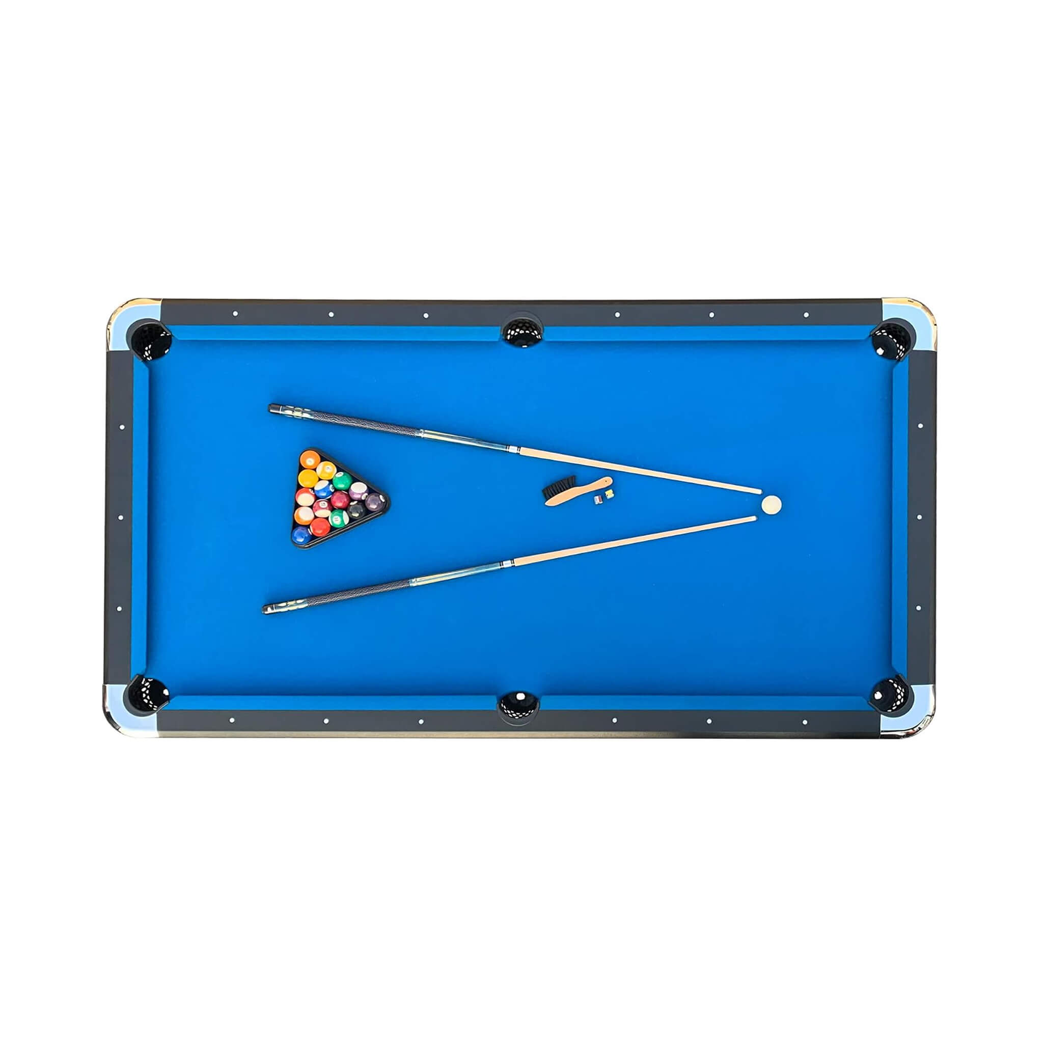 8-Foot Professional Blue Billiard Pool Table With Cues And Balls (SAK31628)