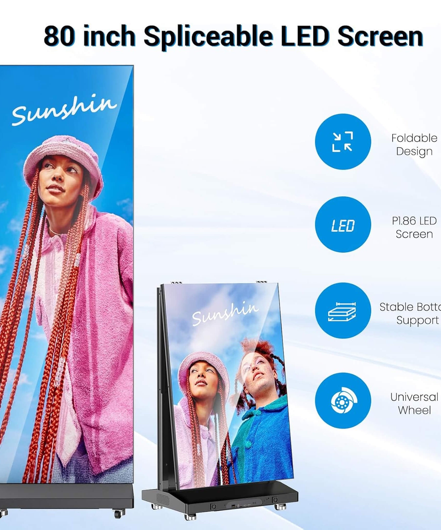 80-Inch Commercial Ultra-High Resolution LED Digital Advertising Signage Display (SAK50816)