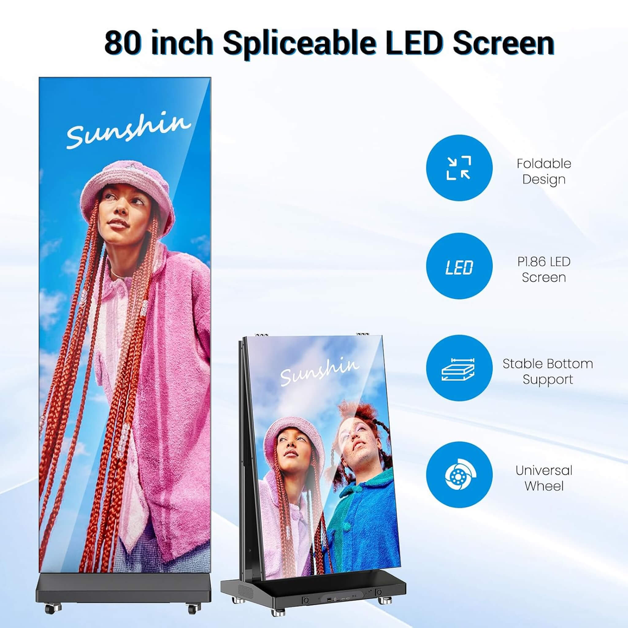 80-Inch Commercial Ultra-High Resolution LED Digital Advertising Signage Display (SAK50816)