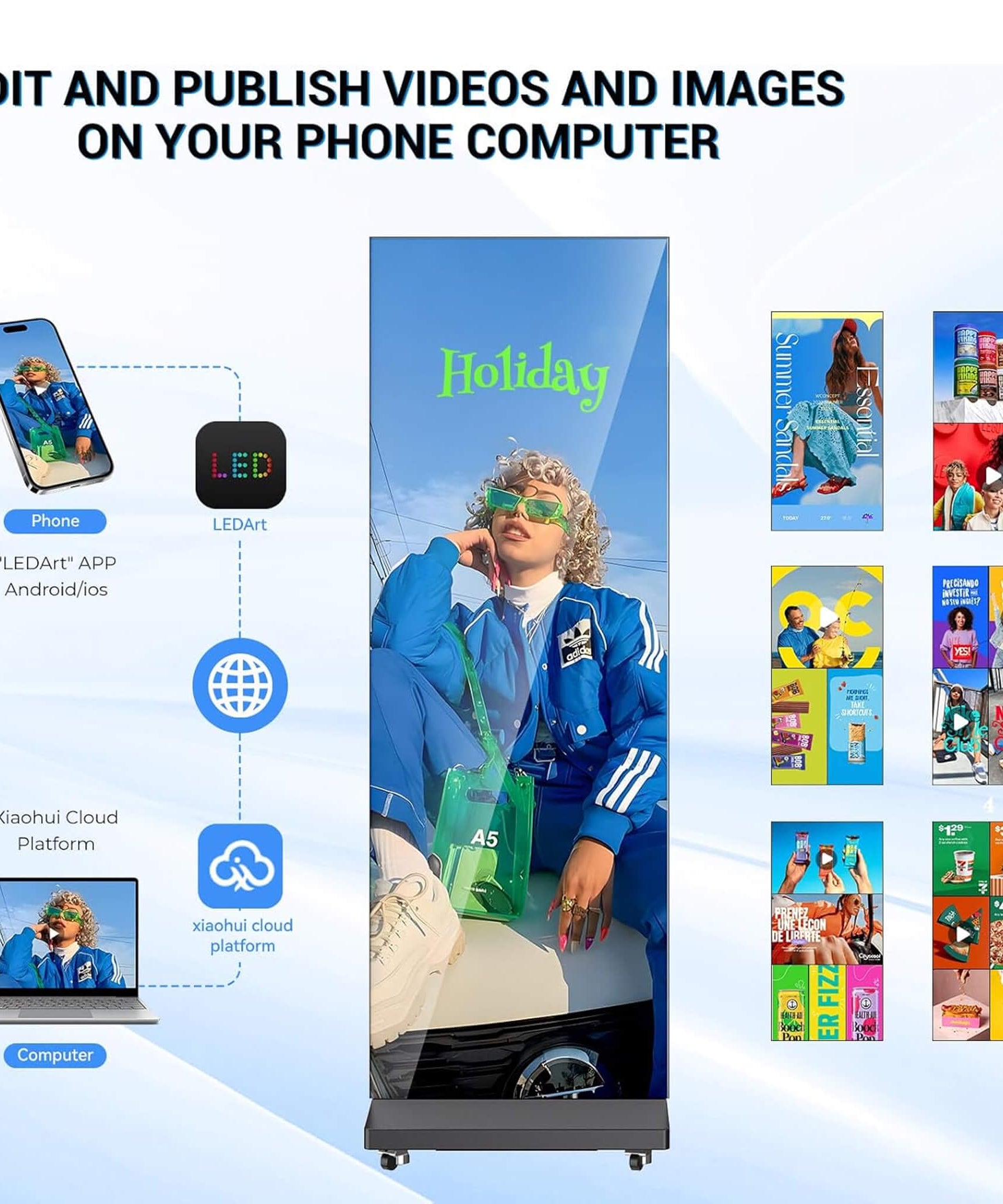 80-Inch Commercial Ultra-High Resolution LED Digital Advertising Signage Display (SAK50816)
