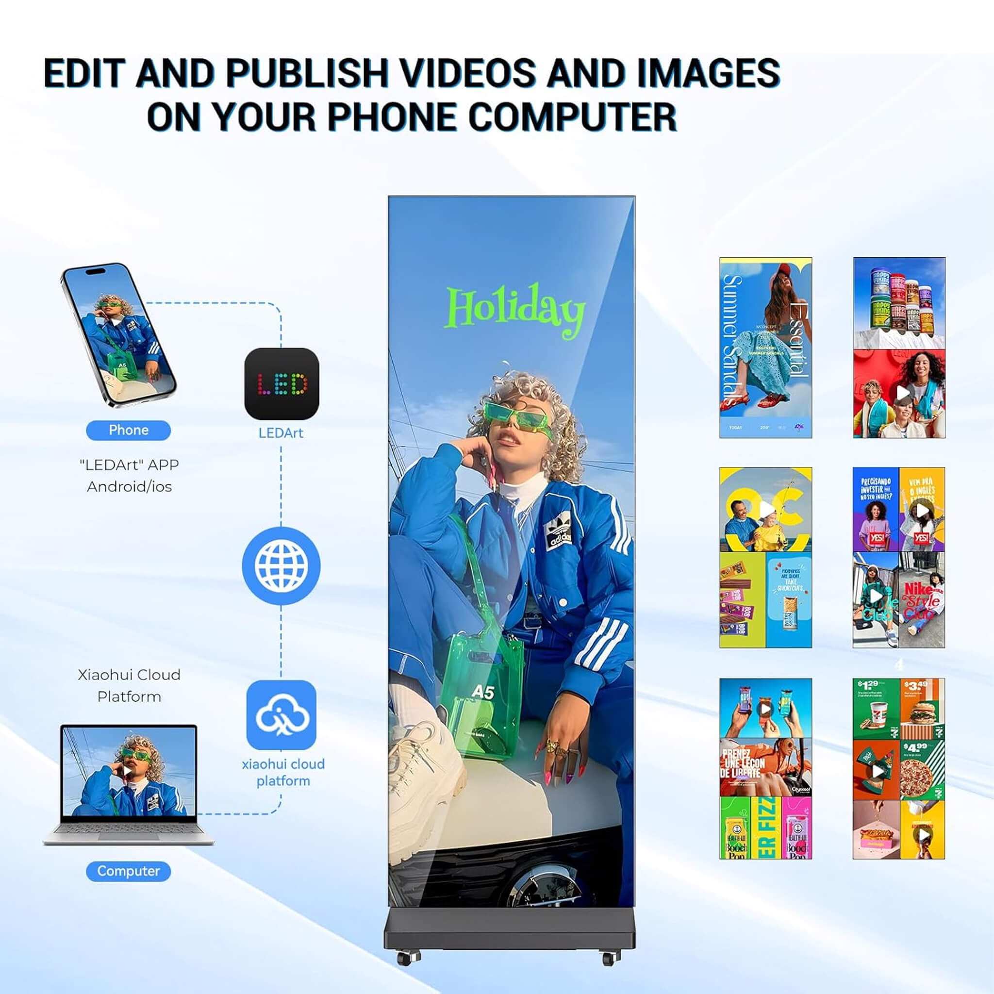 80-Inch Commercial Ultra-High Resolution LED Digital Advertising Signage Display (SAK50816)