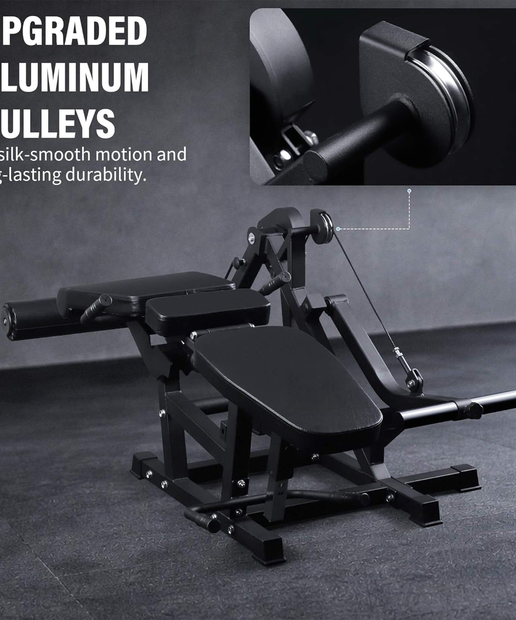 Rovix 800LBS Adjustable Lower Body Leg Extension And Curl Machine (SAK70528)