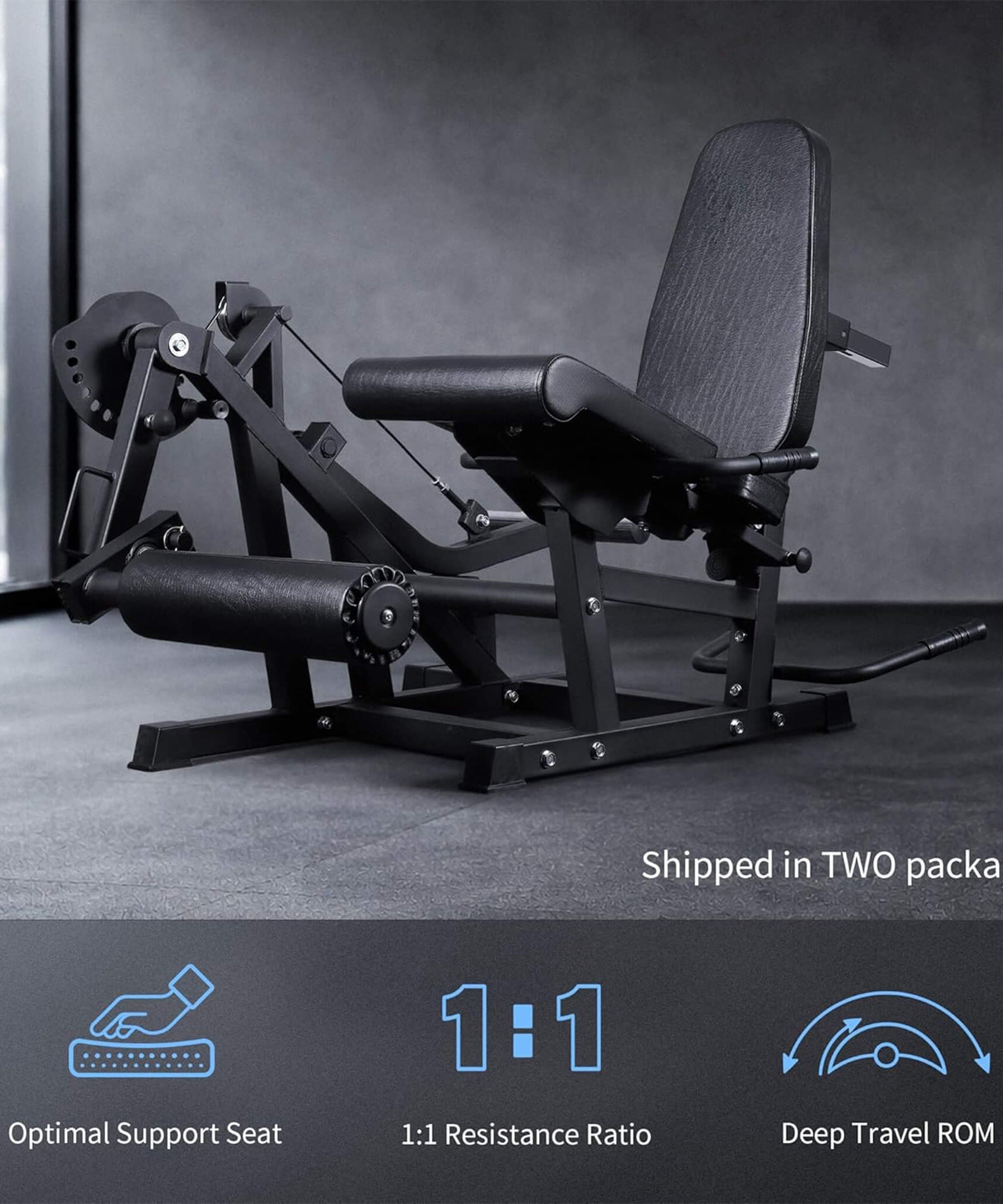 Rovix 800LBS Adjustable Lower Body Leg Extension And Curl Machine (SAK70528)