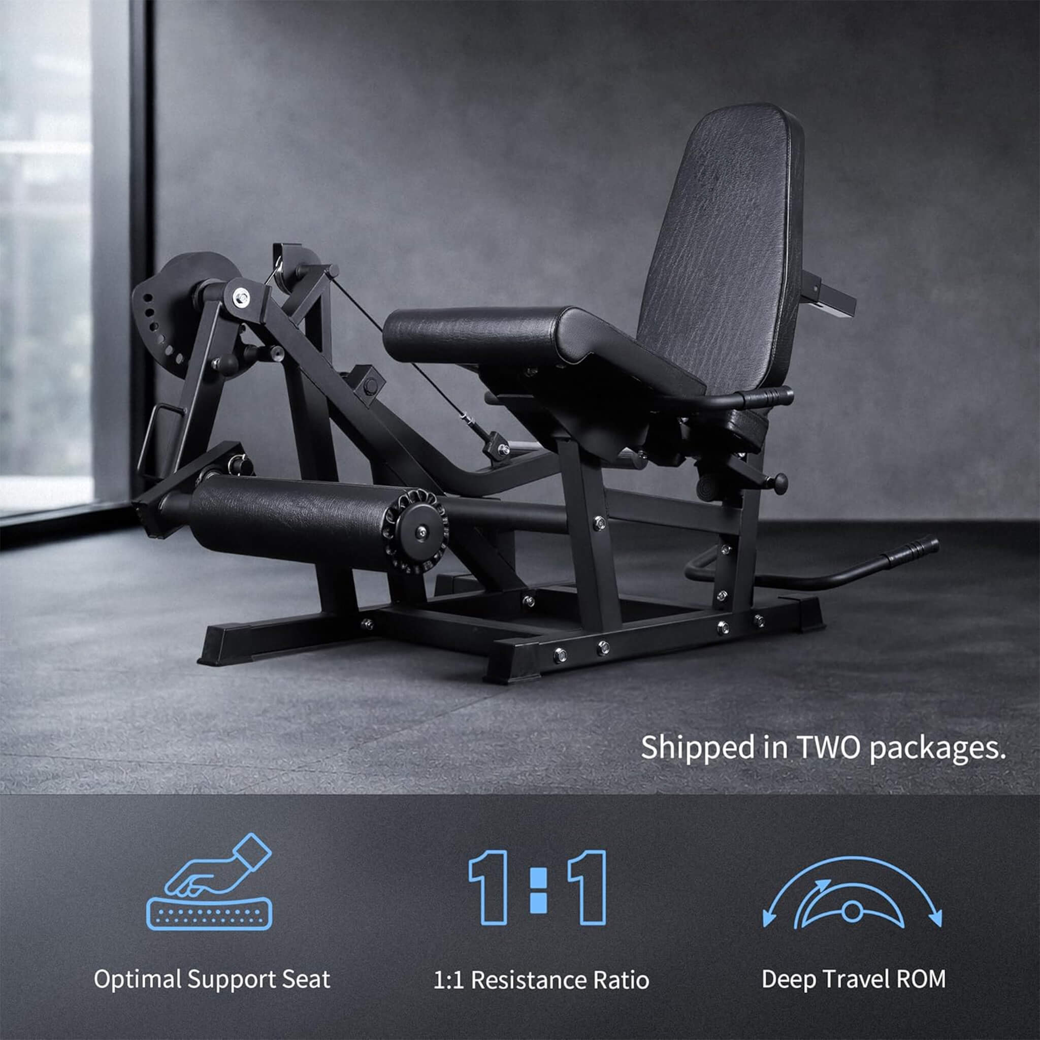 Rovix 800LBS Adjustable Lower Body Leg Extension And Curl Machine (SAK70528)