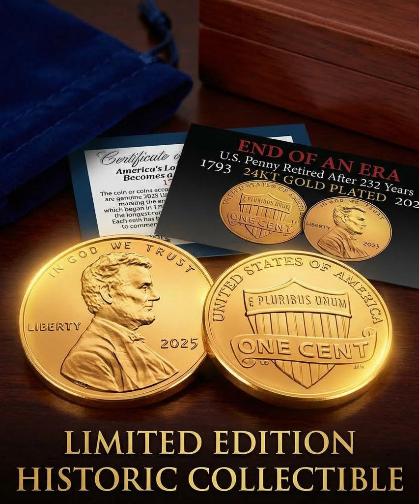 Amerikas letzter Penny: 24 Karat vergoldeter Penny mit Zertifikat