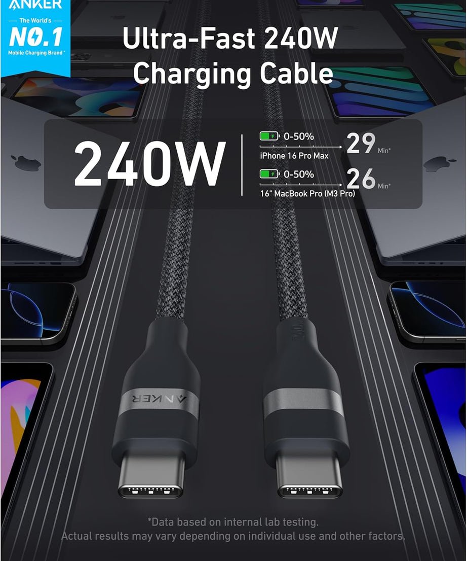 Anker Laptop Power Bank (25K, 165W, Built-In and Retractable Cables)