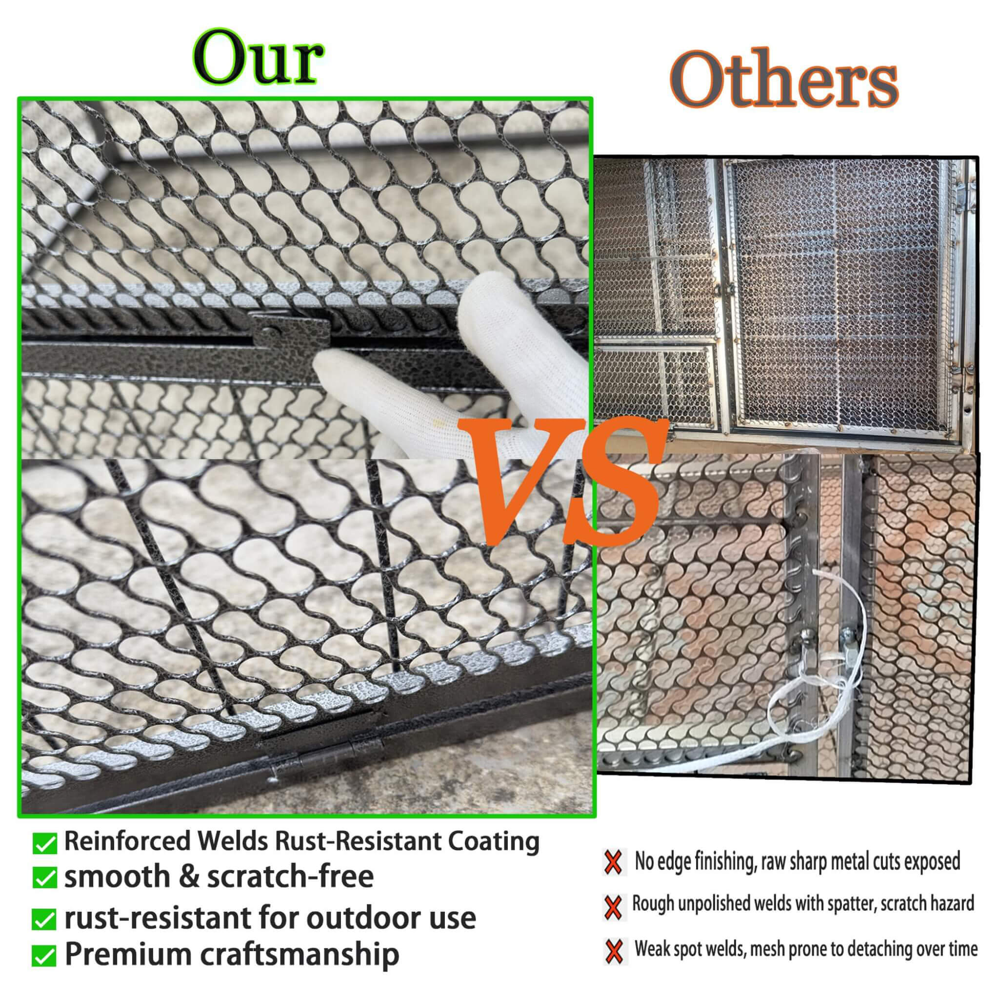 83-Inch Heavy-Duty Outdoor Metal Chicken Coop (SAK24679)