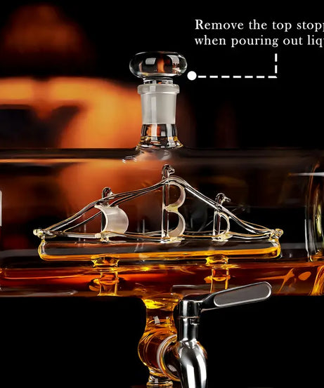 Maritime Sailboat Whiskey Decanter Set