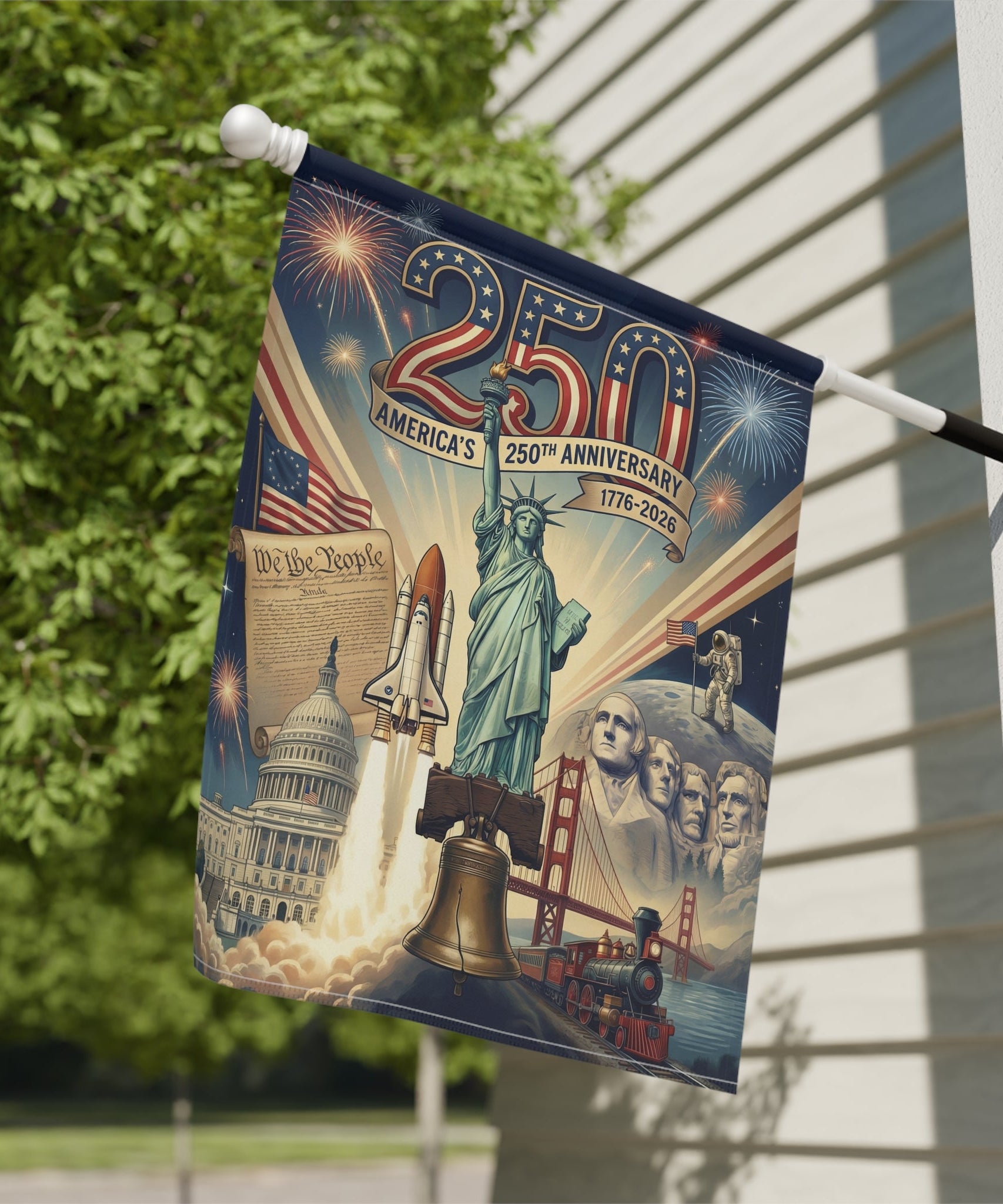 Amerika's 250. Jubiläum Gartenfahne & Hausbanner