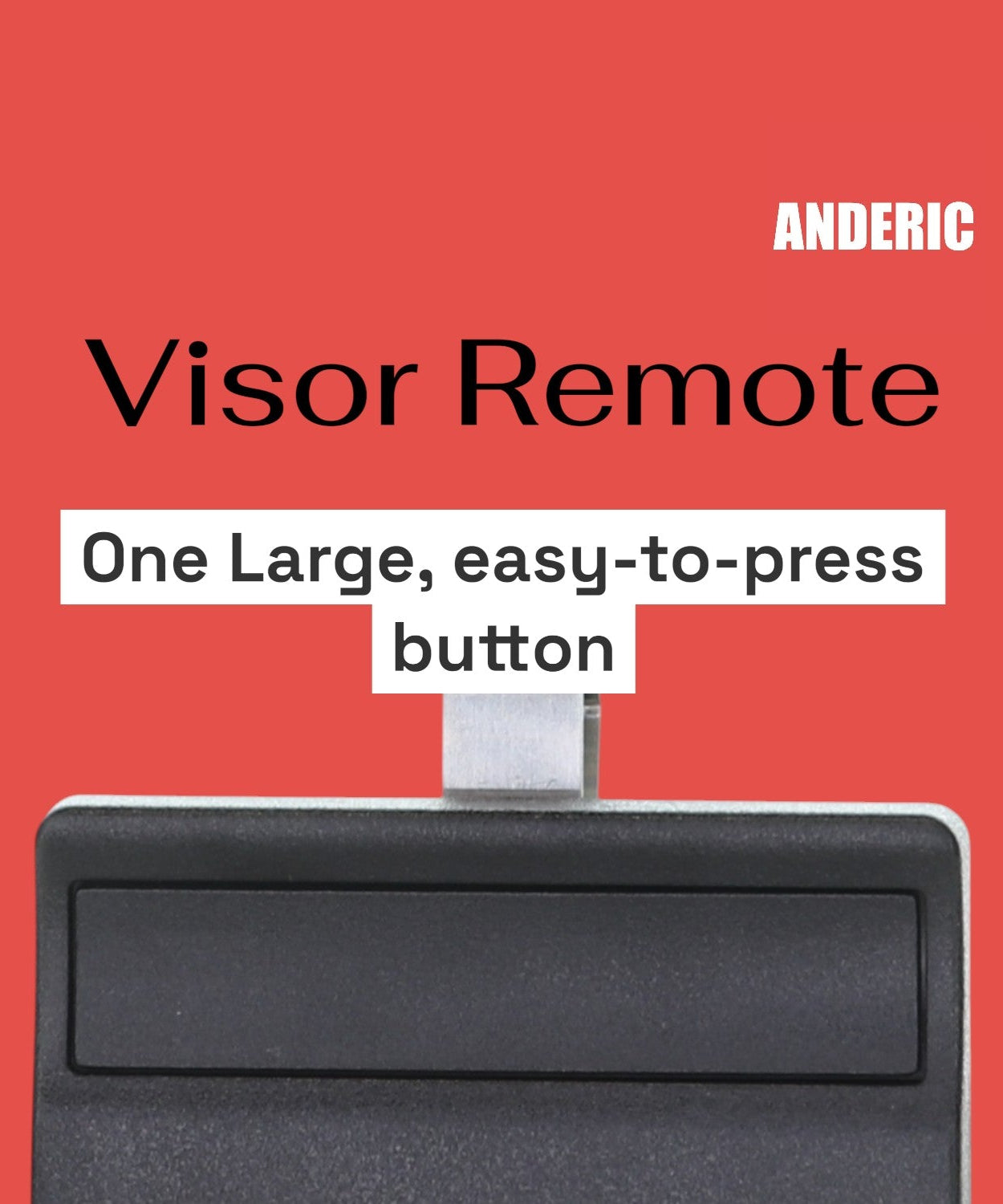 Anderic 371LM 1-Button Visor Garage Door Opener Remote Control for Liftmaster with Purple Learn Key - 315MHz