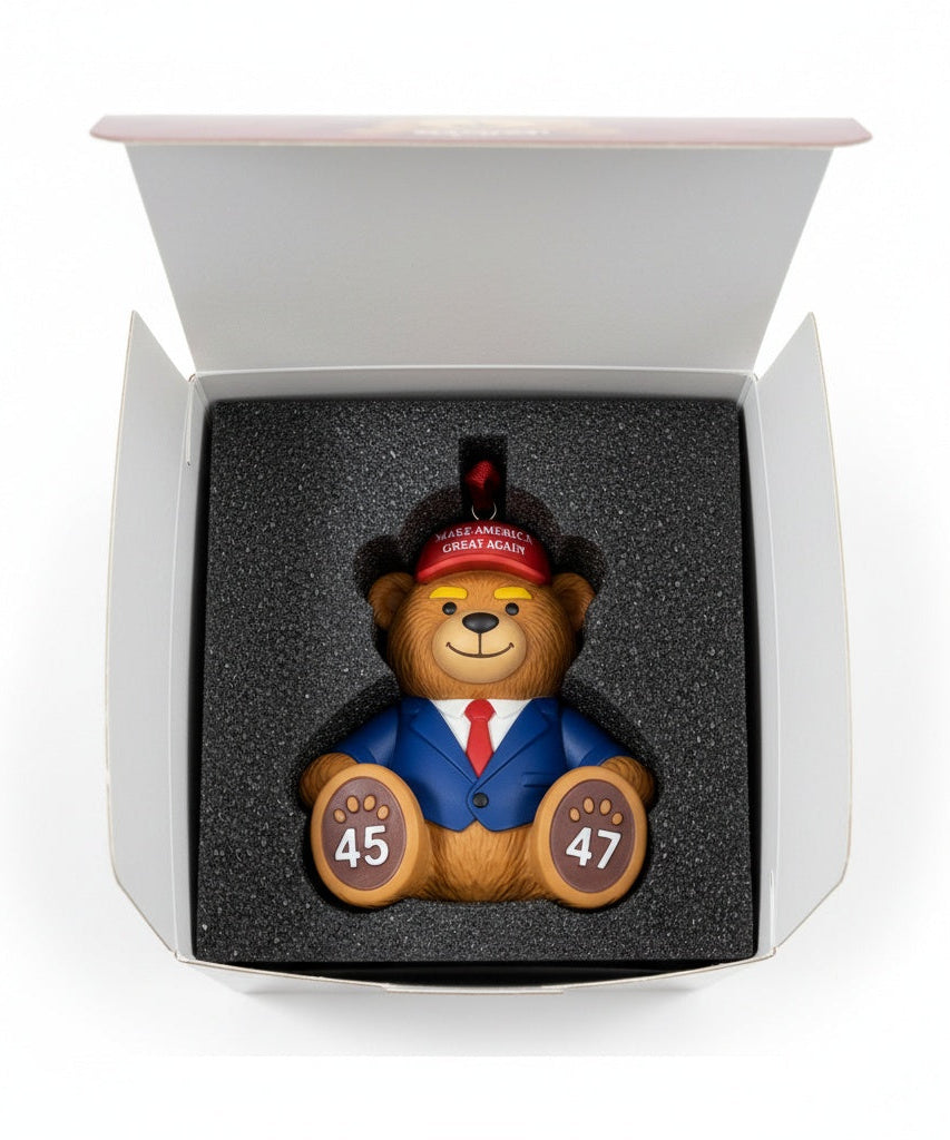 MAGA Bear Christmas Ornament