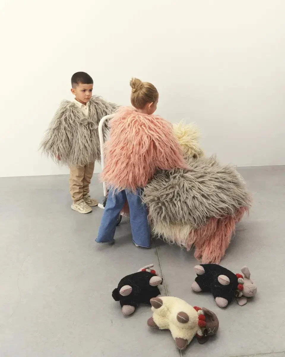 Large Wool Lamb Toy