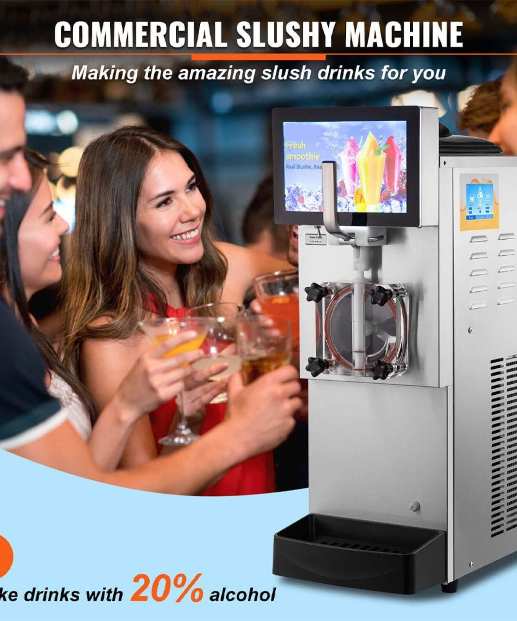 8L Commercial 1050W Single Frozen Margarita Ice Slushy Drink Maker Machine (SAK94026)