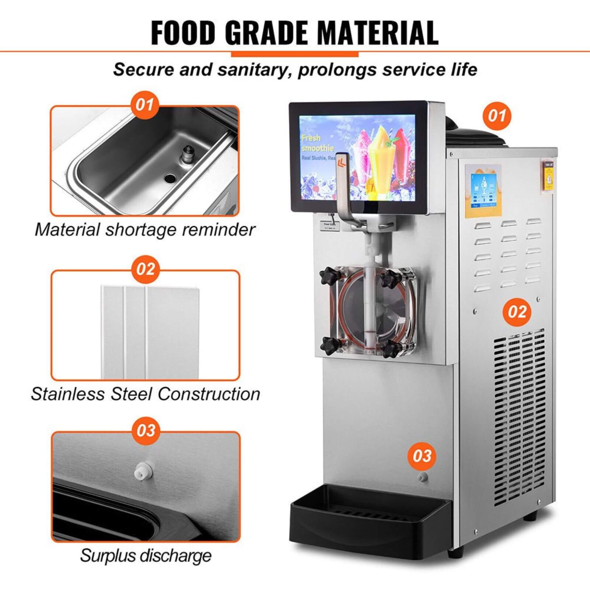 8L Commercial 1050W Single Frozen Margarita Ice Slushy Drink Maker Machine (SAK94026)