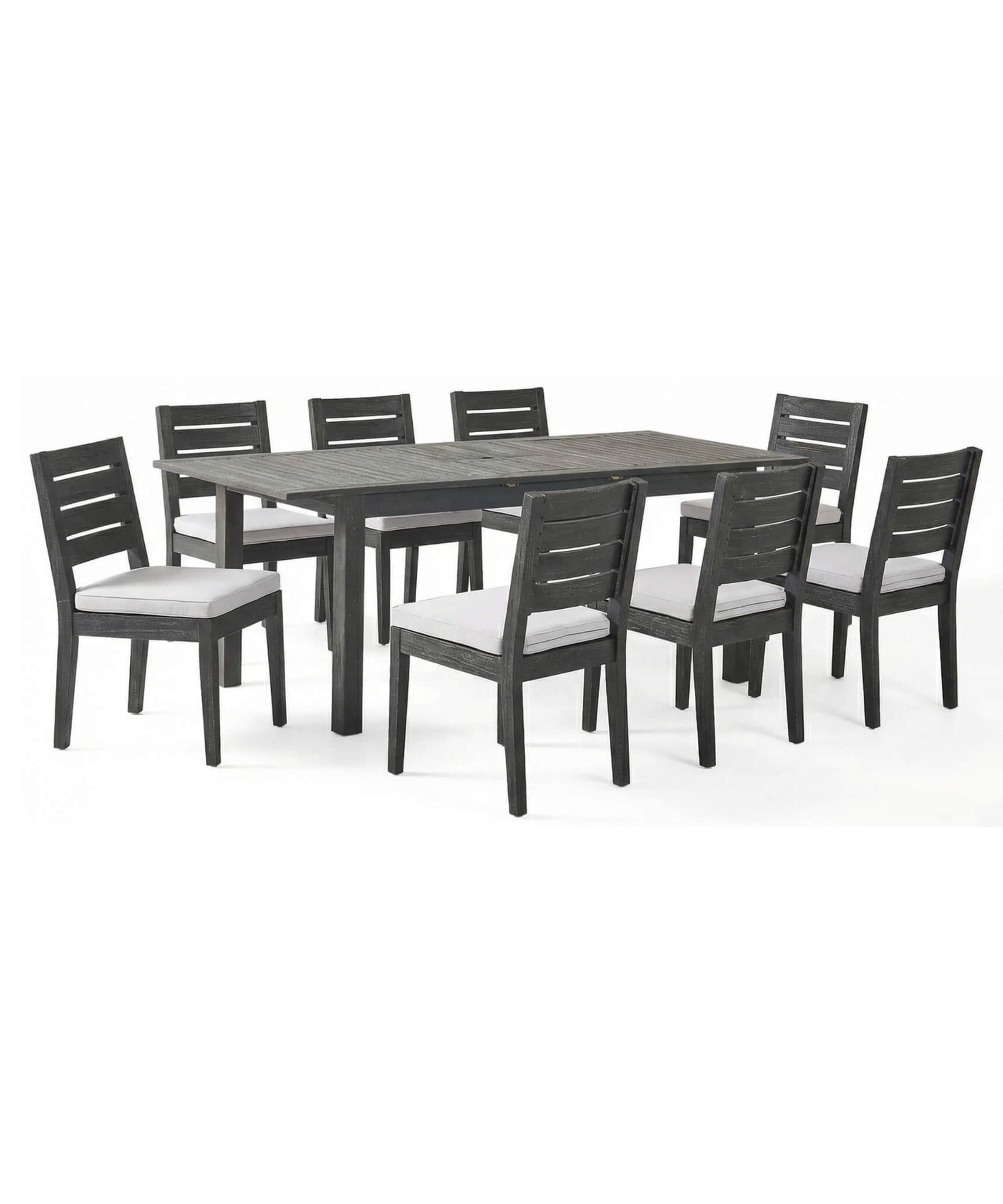 Alora 9-Piece Outdoor Dining Set With Extendable Acacia Wood Patio Table (SAK75134)
