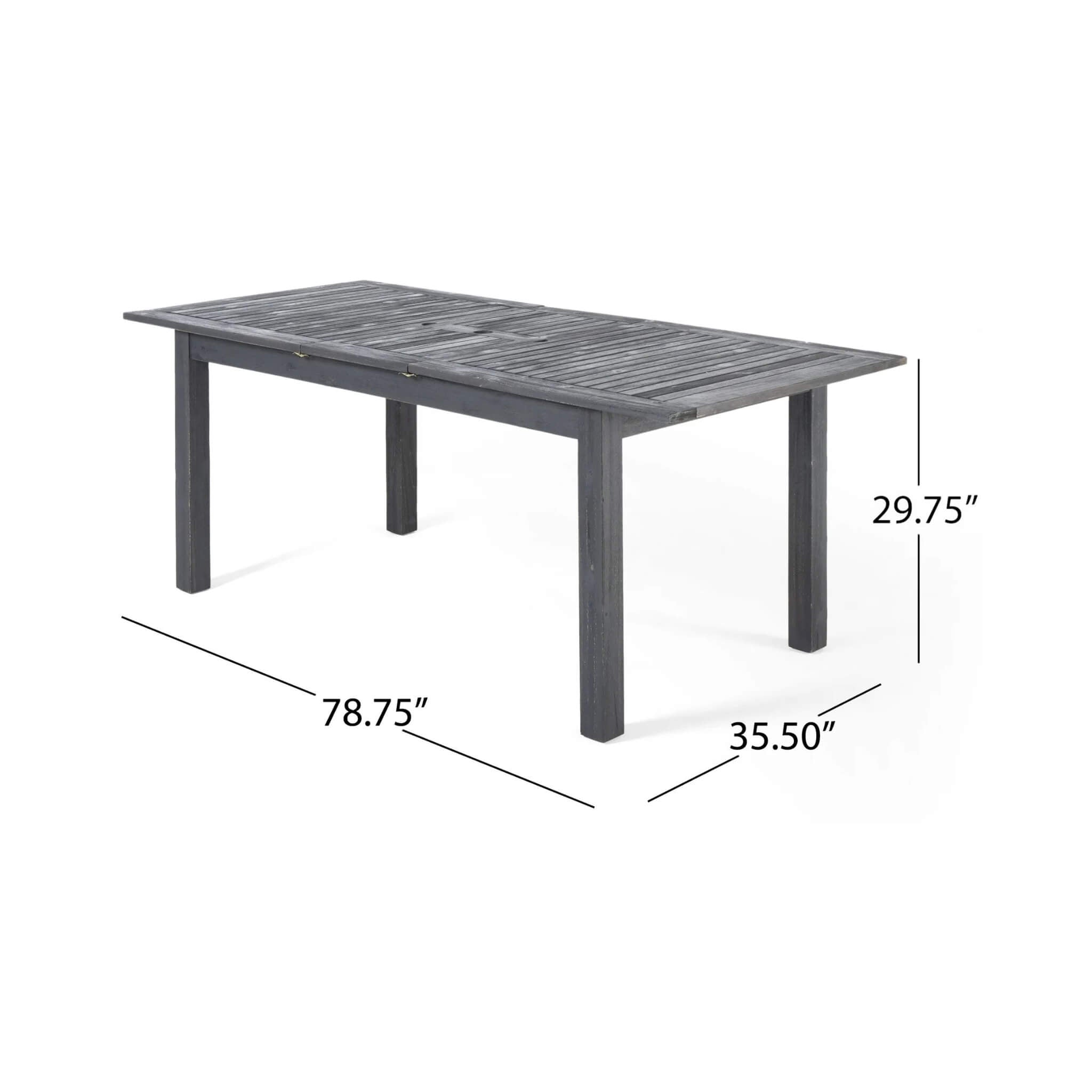 Alora 9-Piece Outdoor Dining Set With Extendable Acacia Wood Patio Table (SAK75134)