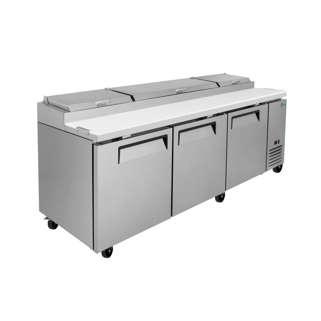 Heavy-Duty 93-Inch Commercial Stainless Steel Pizza Prep Table With Refrigeration (SAK52193)