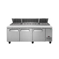 Heavy-Duty 93-Inch Commercial Stainless Steel Pizza Prep Table With Refrigeration (SAK52193)