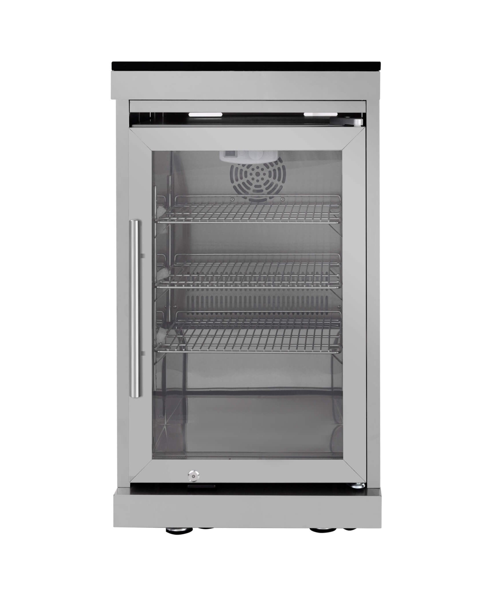 Castelle Flame Astoria 94-Inch 6-Burner 85K BTU Outdoor Kitchen Grill Island With Wine Cooler, Rotisserie, Cabinets, And Granite Countertops (SAK68014)