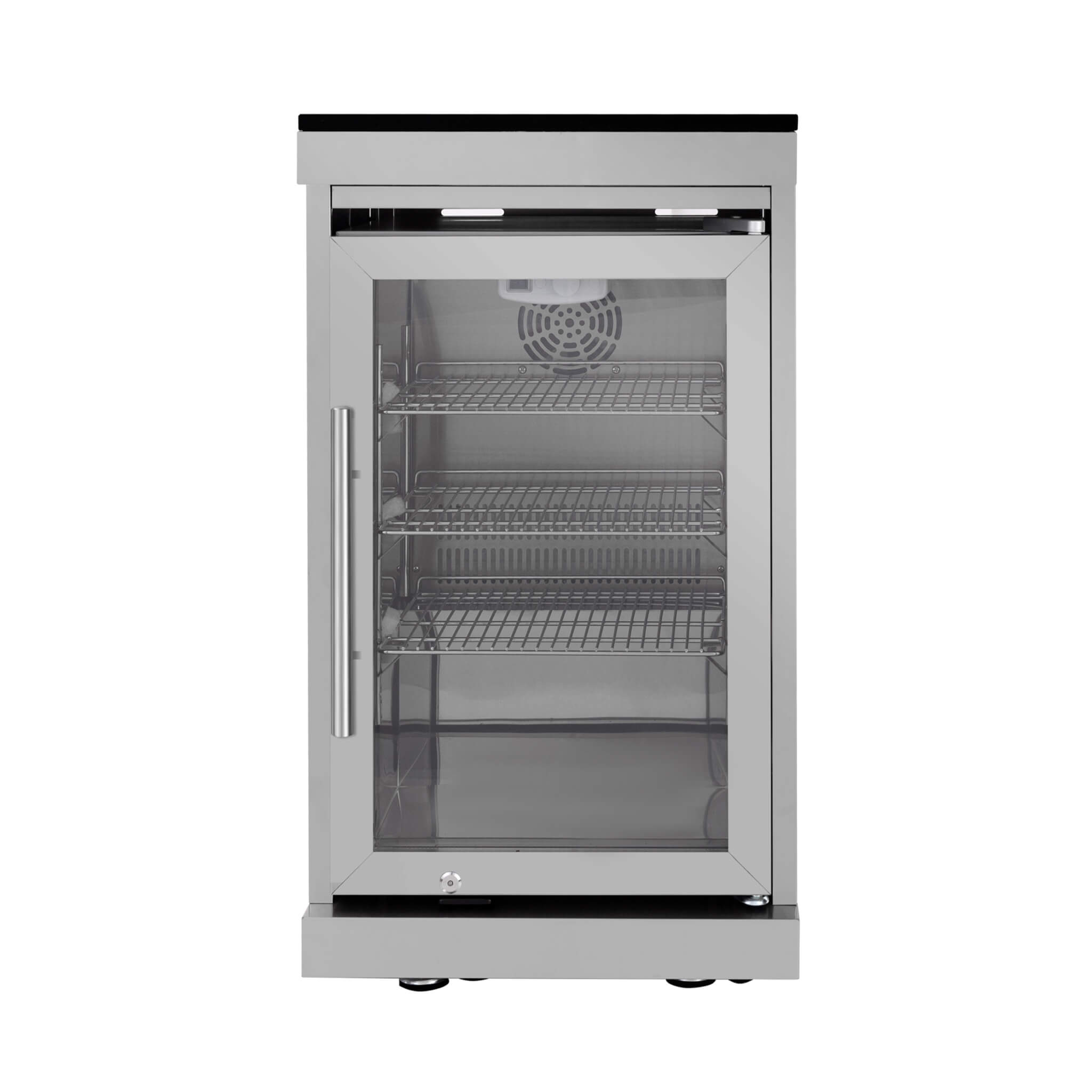 Castelle Flame Astoria 94-Inch 6-Burner 85K BTU Outdoor Kitchen Grill Island With Wine Cooler, Rotisserie, Cabinets, And Granite Countertops (SAK68014)