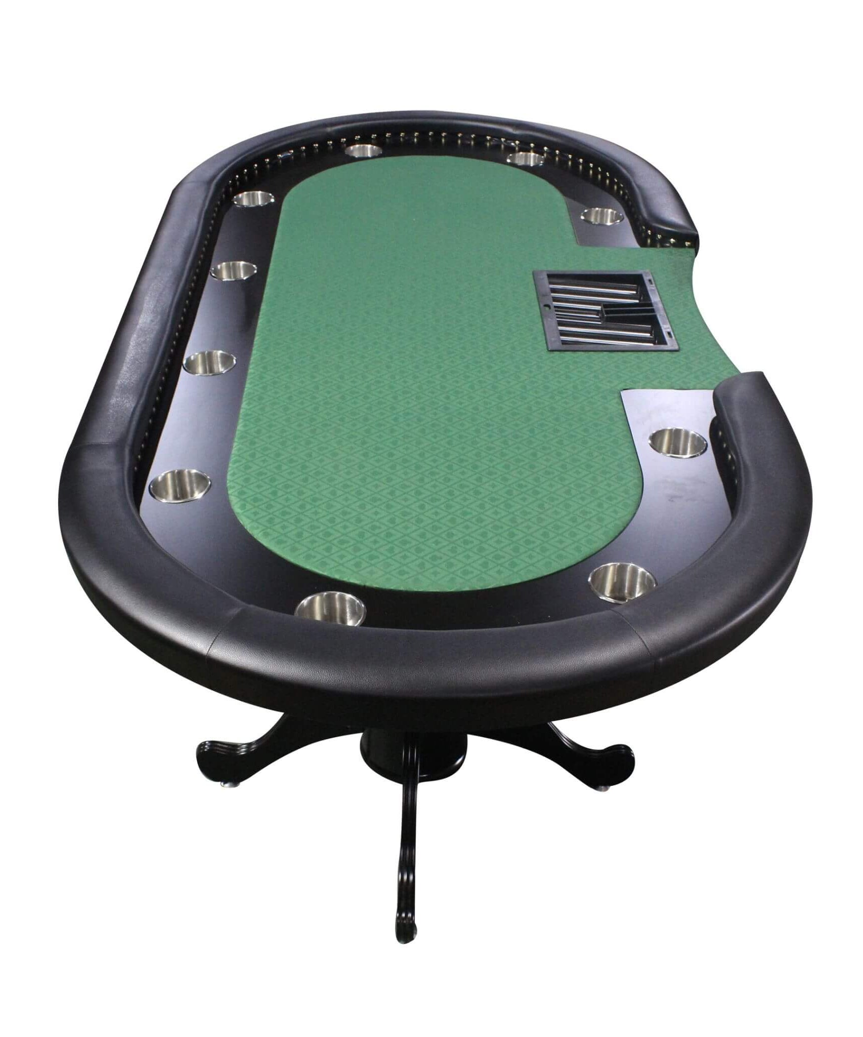 96-Inch Premium 10-Player Poker Table With Cup Holders And Chip Tray (SAK16495)