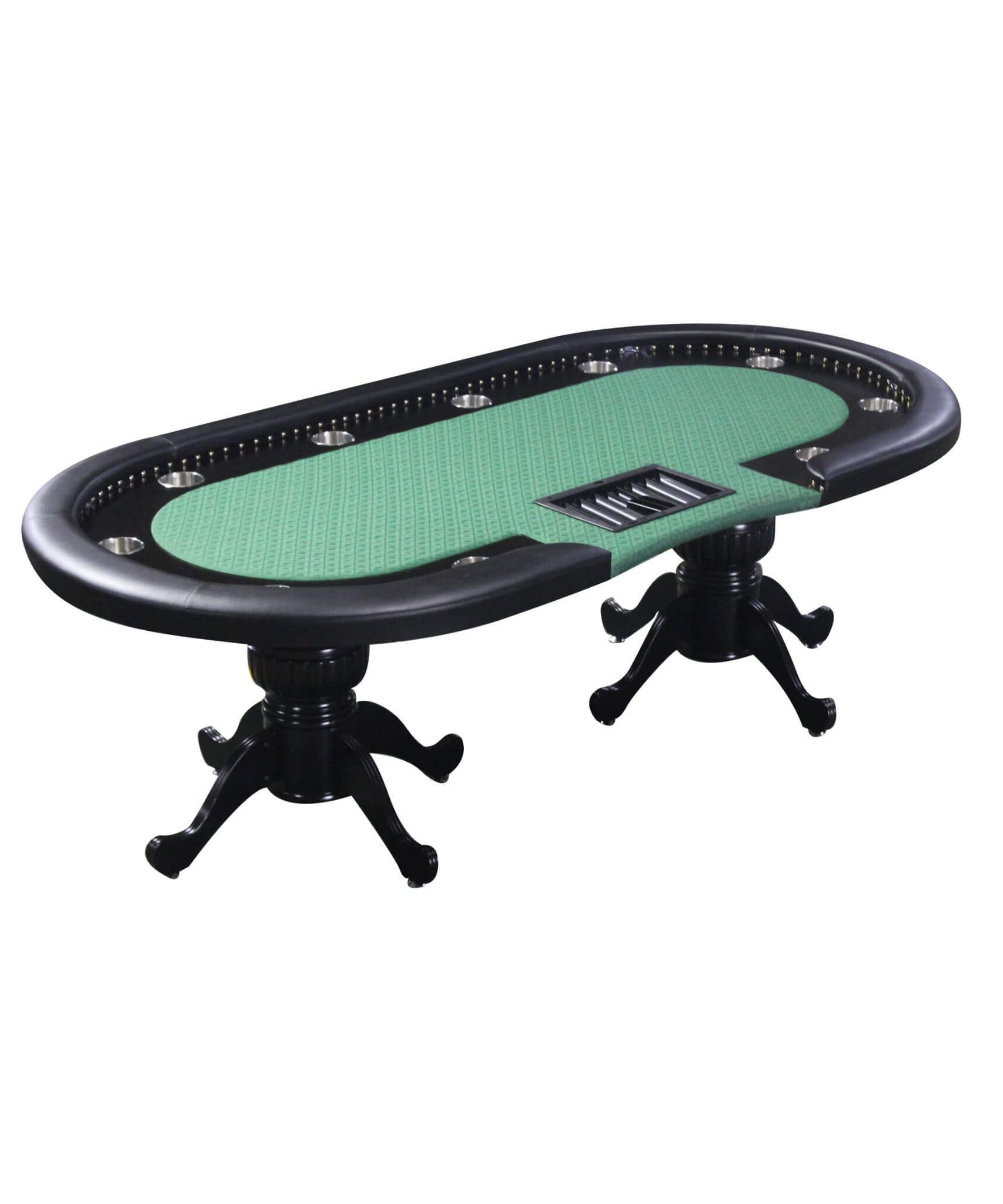 96-Inch Premium 10-Player Poker Table With Cup Holders And Chip Tray (SAK16495)