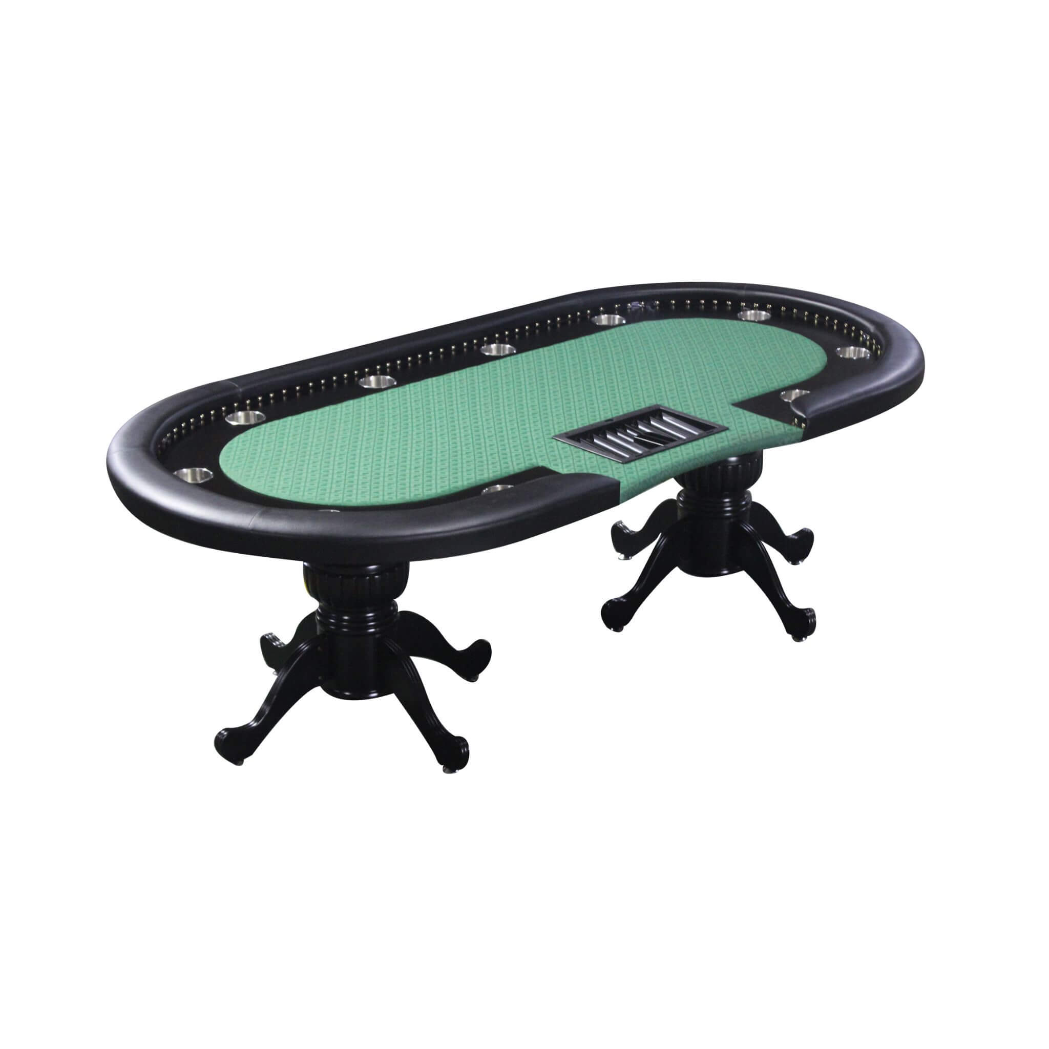 96-Inch Premium 10-Player Poker Table With Cup Holders And Chip Tray (SAK16495)