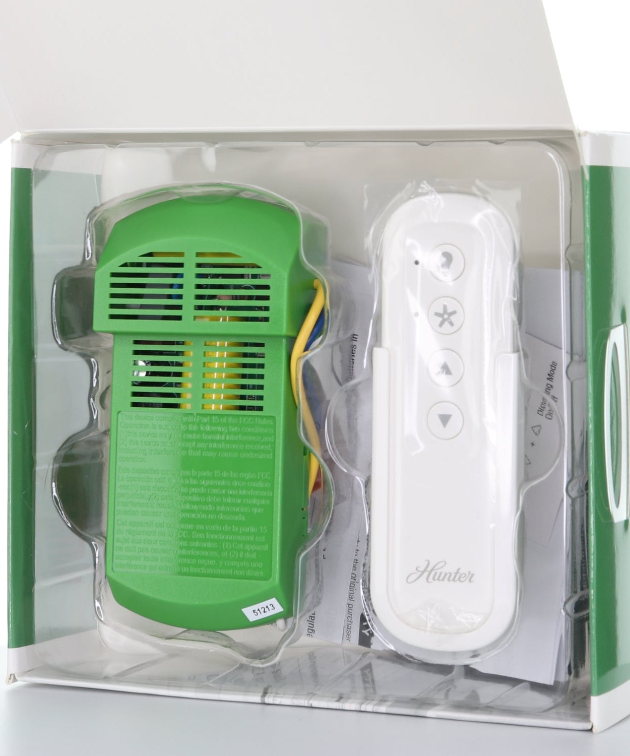 Hunter Universal 3 Speed Ceiling Fan Kit with Handheld Remote Control - White - Damp Rated - 99392