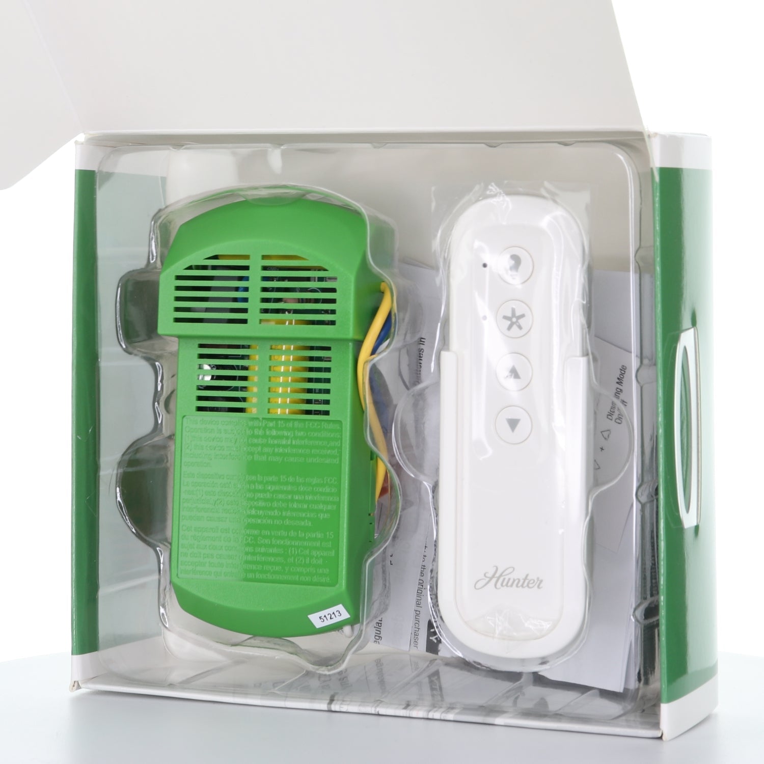 Hunter Universal 3 Speed Ceiling Fan Kit with Handheld Remote Control - White - Damp Rated - 99392