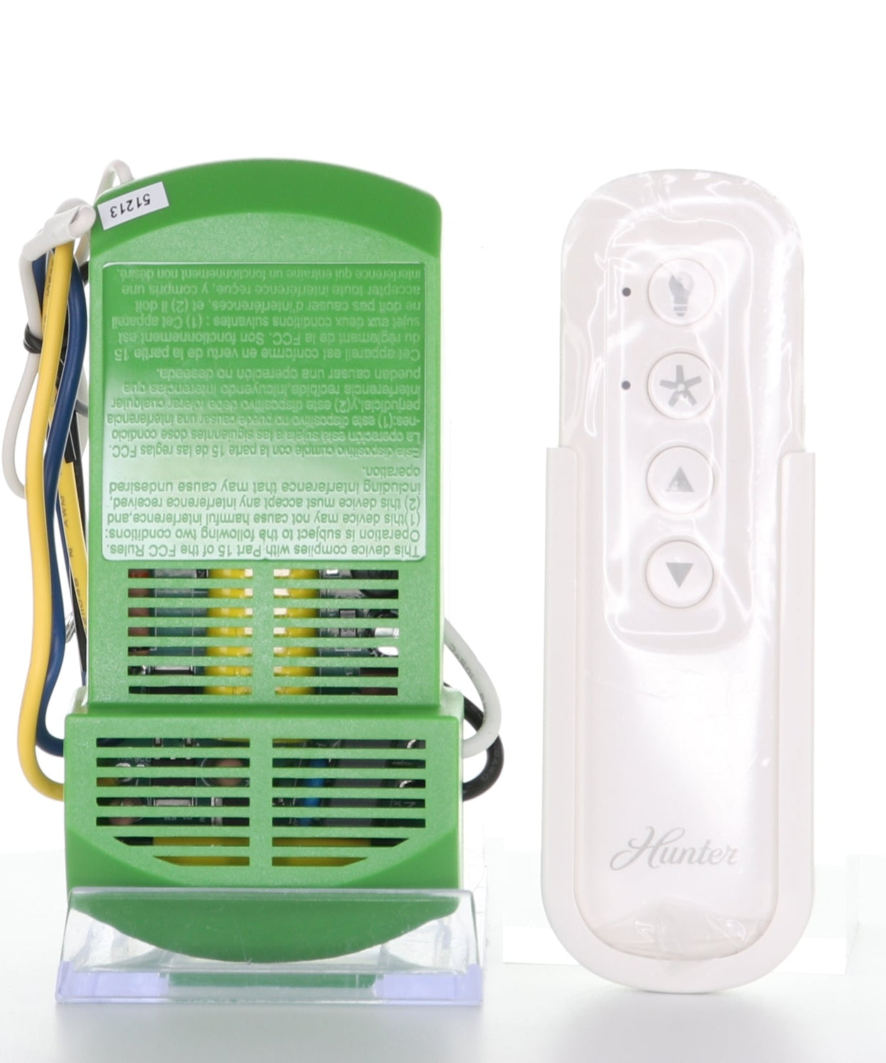 Hunter Universal 3 Speed Ceiling Fan Kit with Handheld Remote Control - White - Damp Rated - 99392