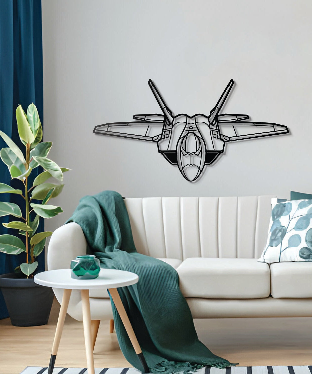 F-22 Raptor Winkel-Metall-Flugzeug Wandkunst – NCP0078