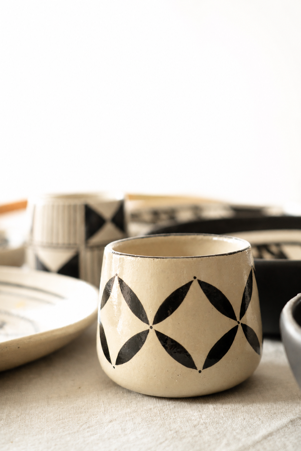 Hand Painted Coffee Mug : Handmade Stoneware Heritage Collection