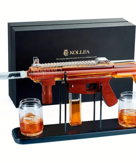 M-16 Machine Gun Whiskey Decanter Set