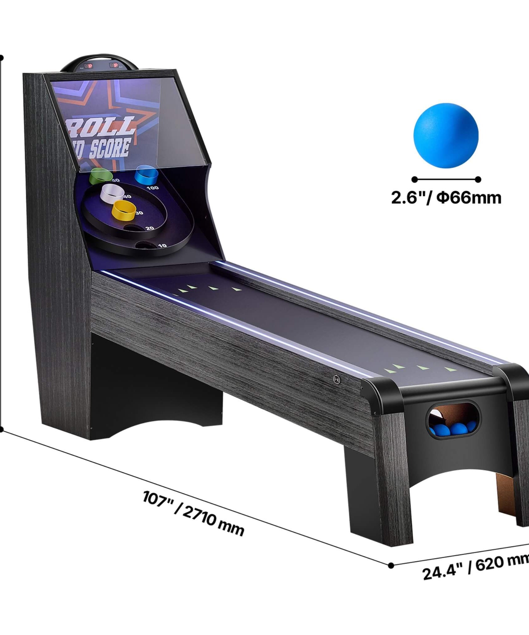 9FT Roll And Score Game Table With Automatic Ball Return (SAK49172)