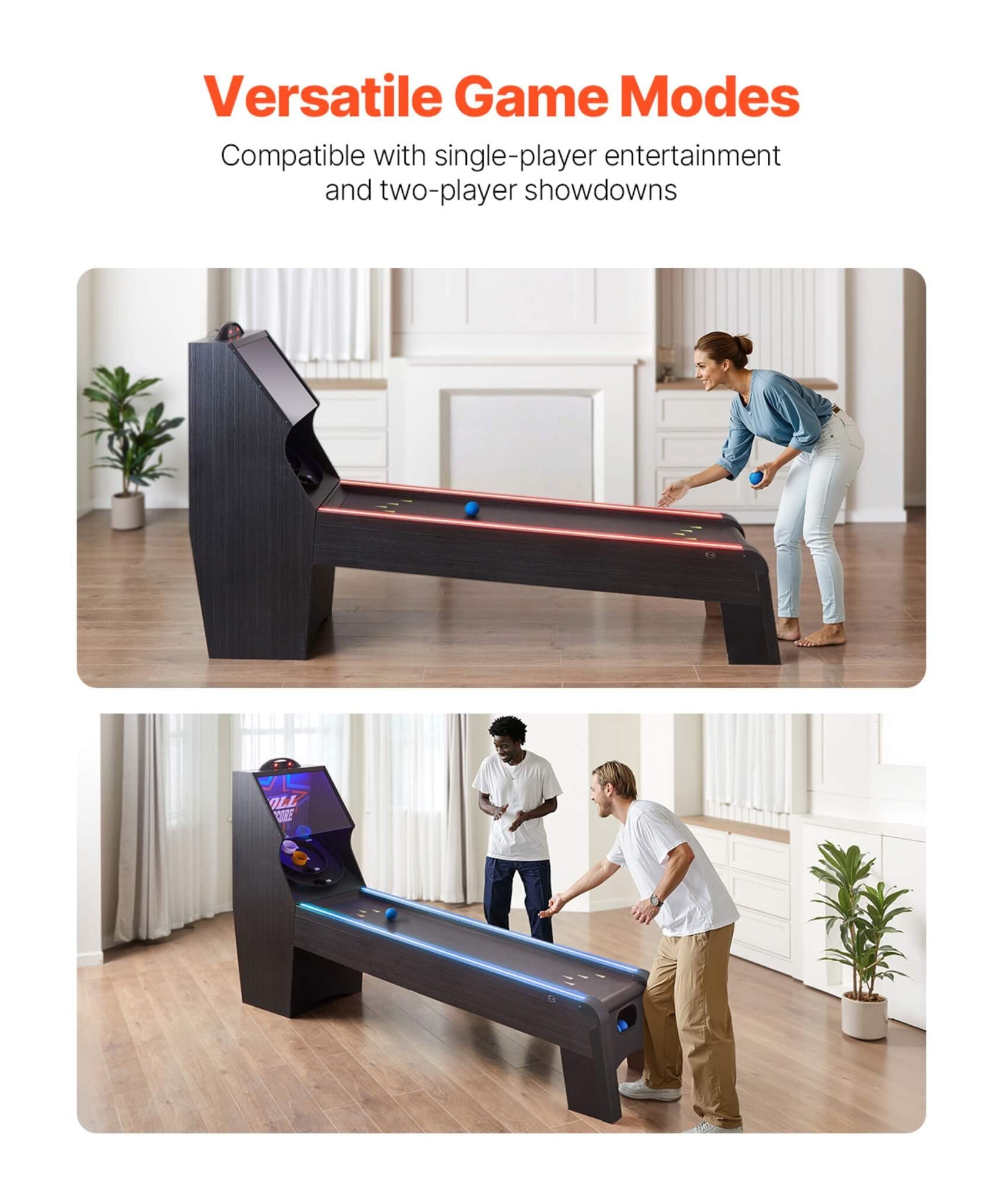 9FT Roll And Score Game Table With Automatic Ball Return (SAK49172)