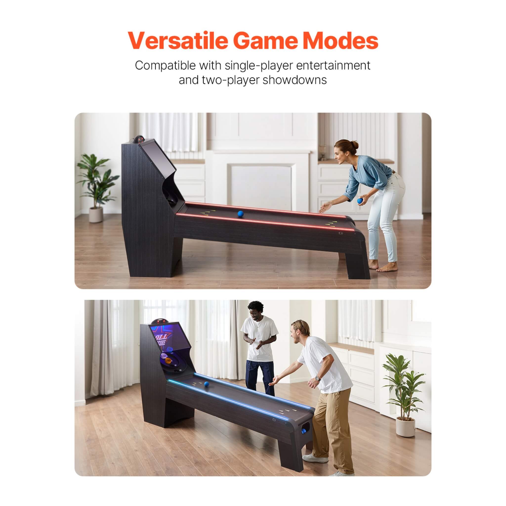 9FT Roll And Score Game Table With Automatic Ball Return (SAK49172)