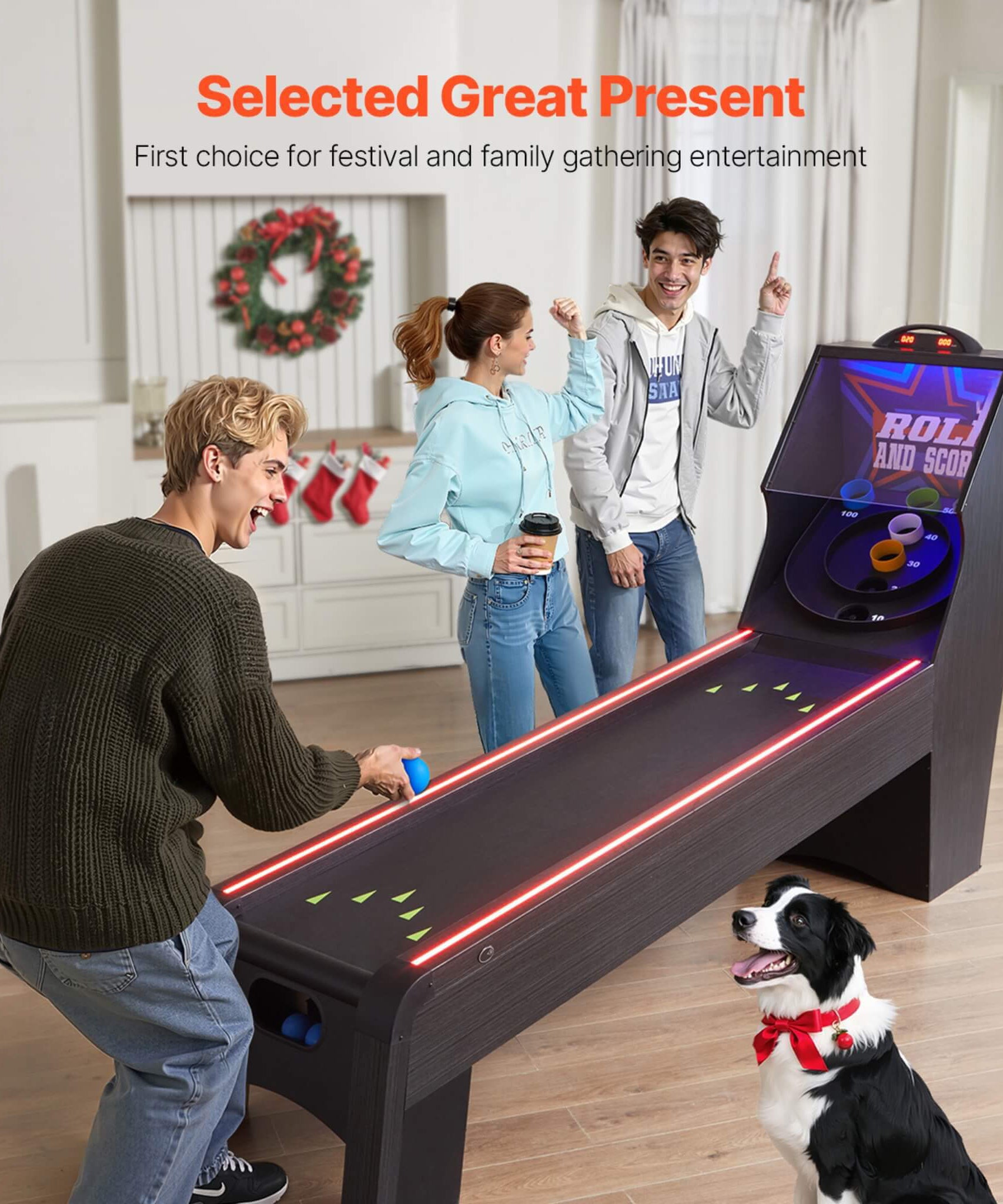 9FT Roll And Score Game Table With Automatic Ball Return (SAK49172)