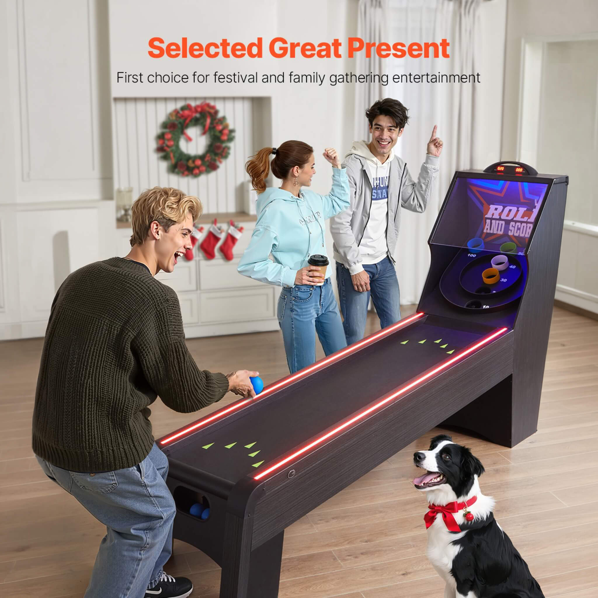 9FT Roll And Score Game Table With Automatic Ball Return (SAK49172)