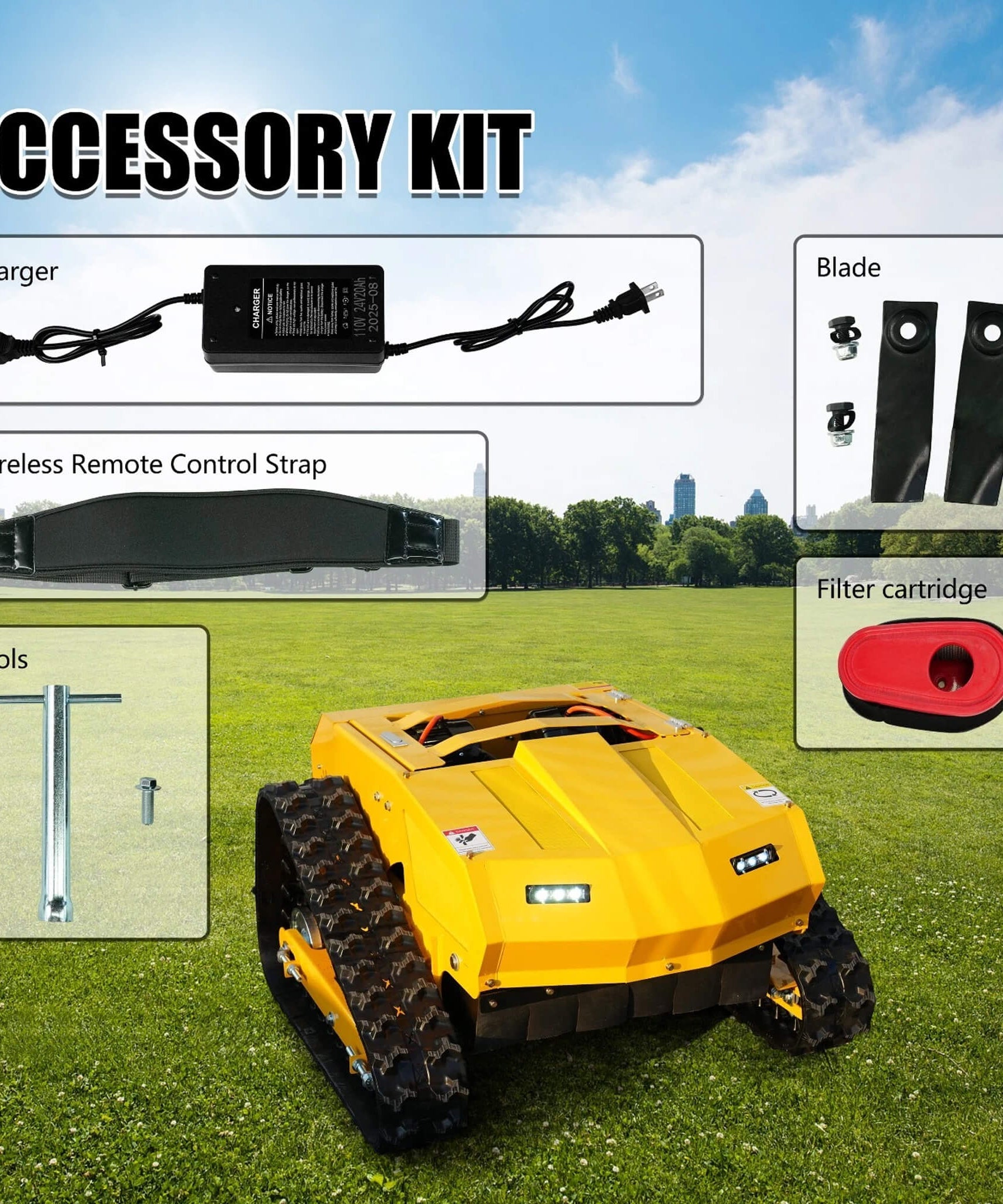9HP 21-Inch Industrial Remote-Controlled Lawn Mower (SAK71845)